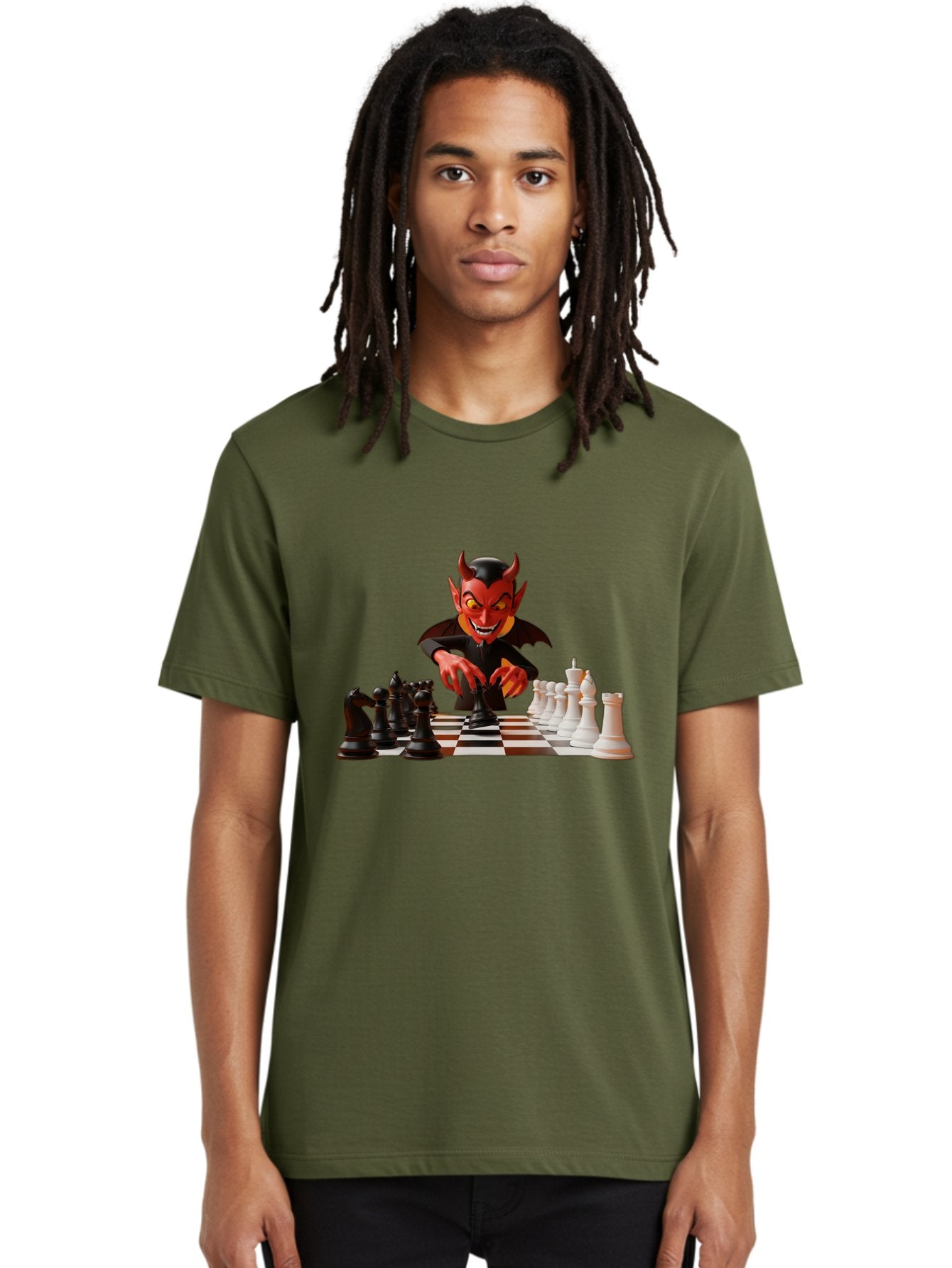 Devil-Playing-Chess Men'S Graphic Tee, 100% Cotton, Comfortable Casual Summer Wear, Machine Washable, Vintage Camera, Old Camera, Antique Camera, Black Camera, Classic Photography, Photography Equipment, Nostalgic Device, Film Camera, Bah902 30