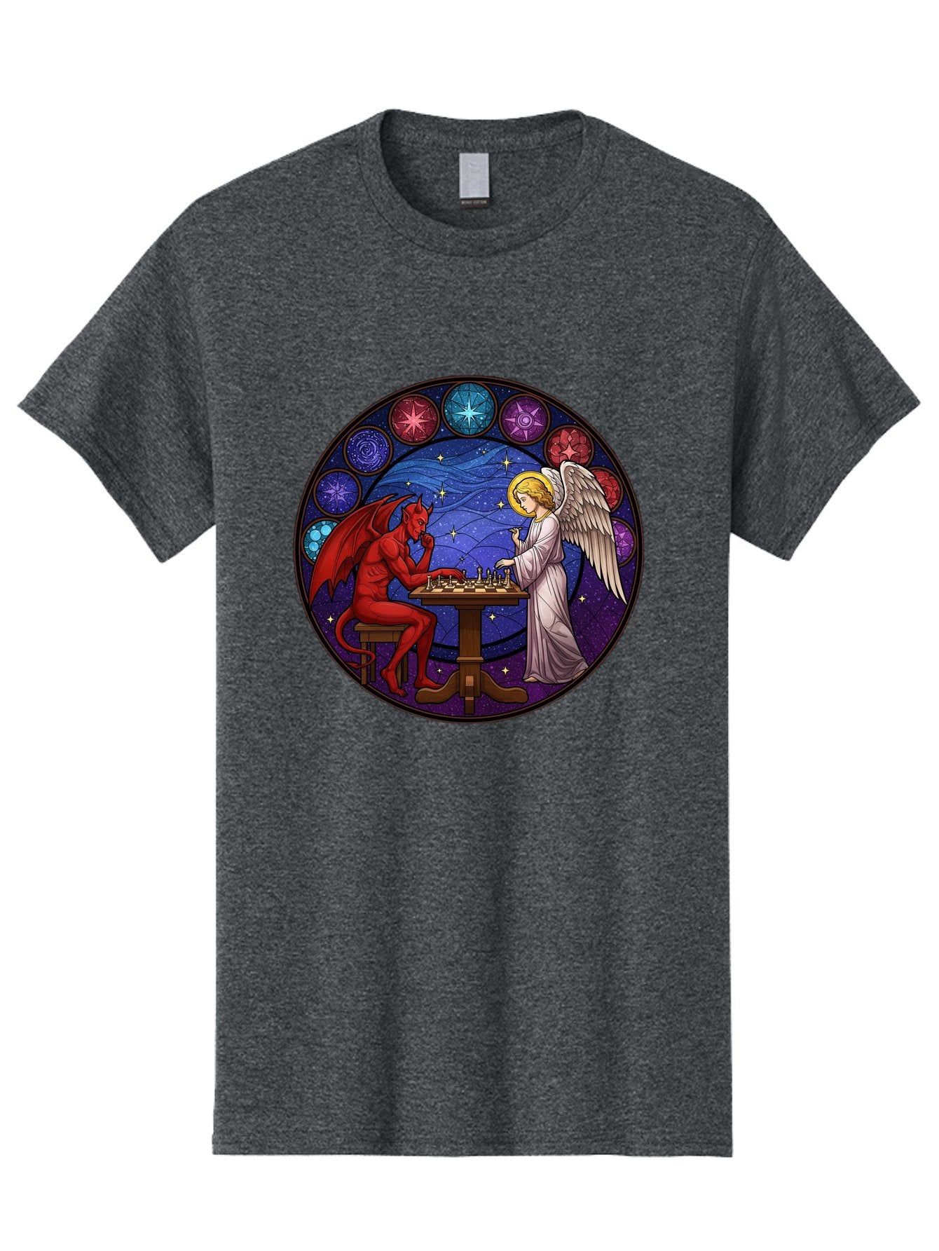 Devil-Vs-Angel-Chess Men'S Graphic Tee, 100% Cotton, Comfortable Casual Summer Wear, Machine Washable, Vintage Camera, Old Camera, Antique Camera, Black Camera, Classic Photography, Photography Equipment, Nostalgic Device, Film Camera, Bah905 6