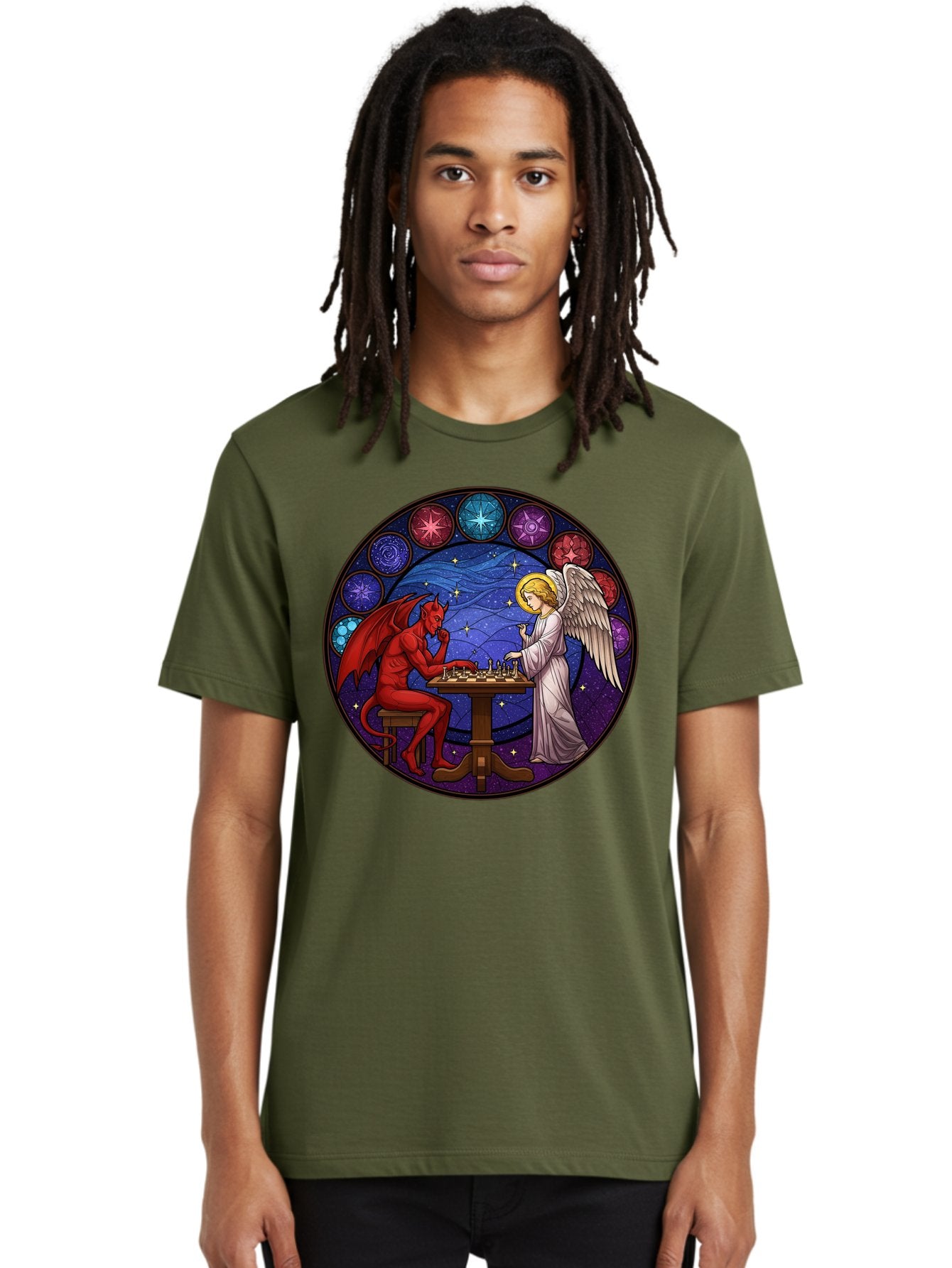 Devil-Vs-Angel-Chess Men'S Graphic Tee, 100% Cotton, Comfortable Casual Summer Wear, Machine Washable, Vintage Camera, Old Camera, Antique Camera, Black Camera, Classic Photography, Photography Equipment, Nostalgic Device, Film Camera, Bah905 28