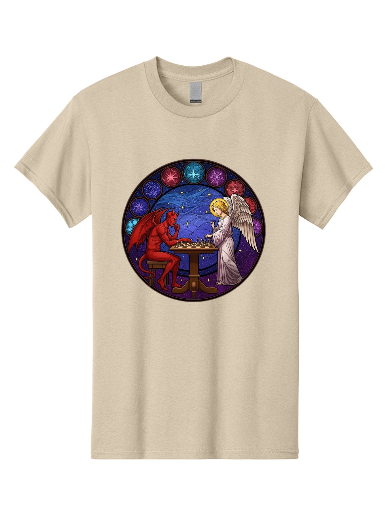 Devil-Vs-Angel-Chess Men'S Graphic Tee, 100% Cotton, Comfortable Casual Summer Wear, Machine Washable, Vintage Camera, Old Camera, Antique Camera, Black Camera, Classic Photography, Photography Equipment, Nostalgic Device, Film Camera, Bah905 5