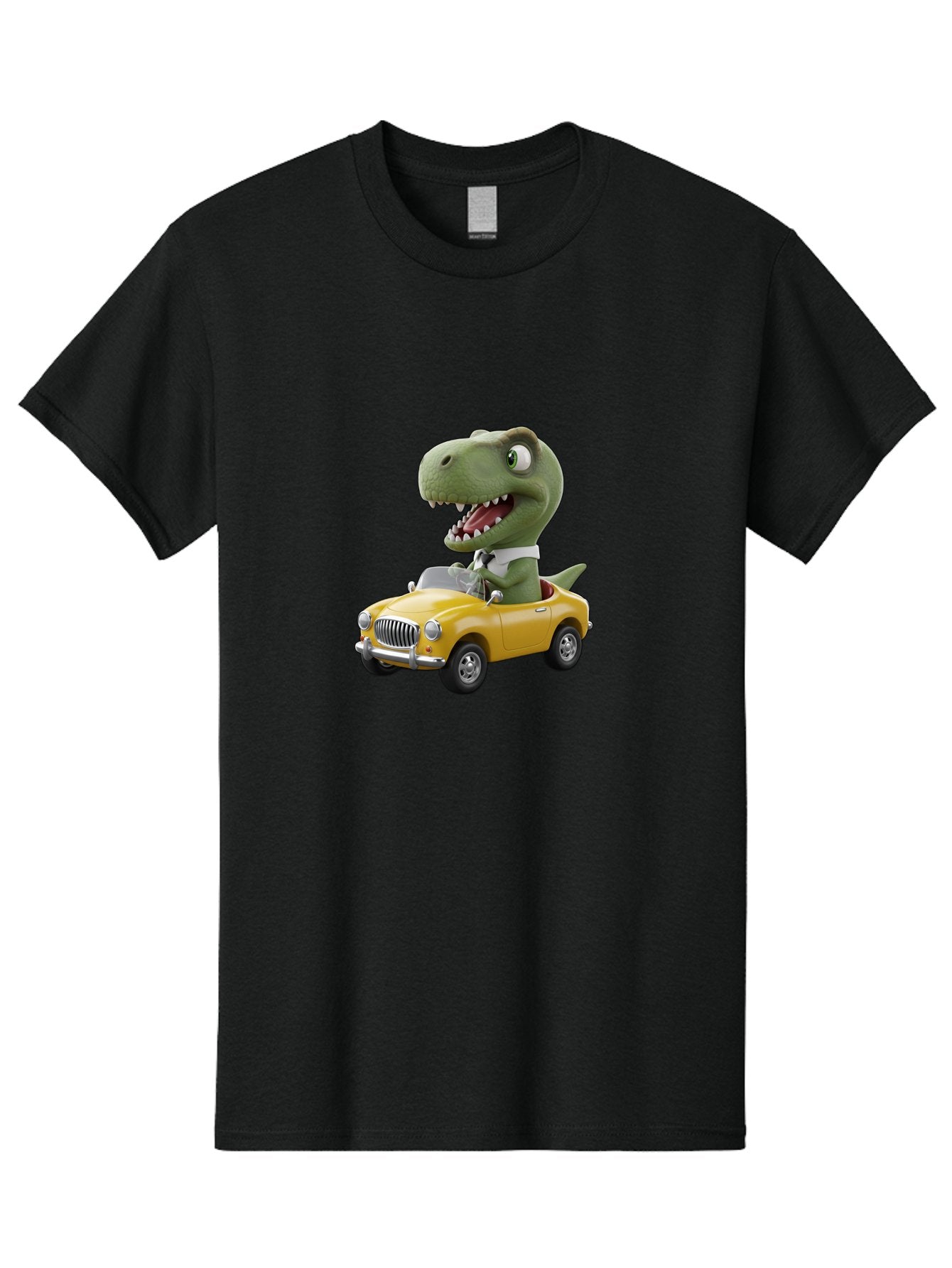 Dino-Driving-Convertible Men'S Graphic Tee, 100% Cotton, Comfortable Casual Summer Wear, Machine Washable, Vintage Camera, Old Camera, Antique Camera, Black Camera, Classic Photography, Photography Equipment, Nostalgic Device, Film Camera, Bah909