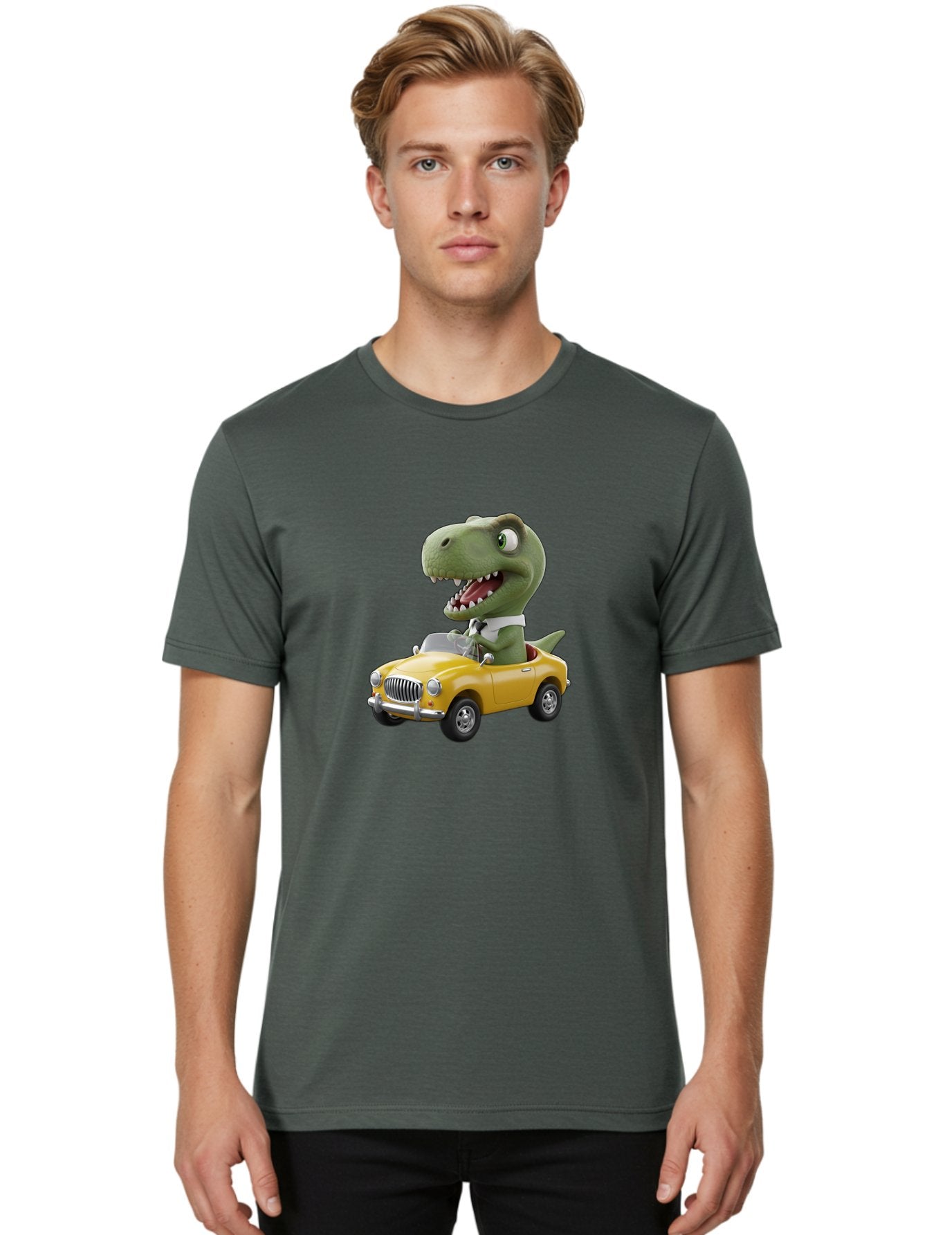 Dino-Driving-Convertible Men'S Graphic Tee, 100% Cotton, Comfortable Casual Summer Wear, Machine Washable, Vintage Camera, Old Camera, Antique Camera, Black Camera, Classic Photography, Photography Equipment, Nostalgic Device, Film Camera, Bah909 26