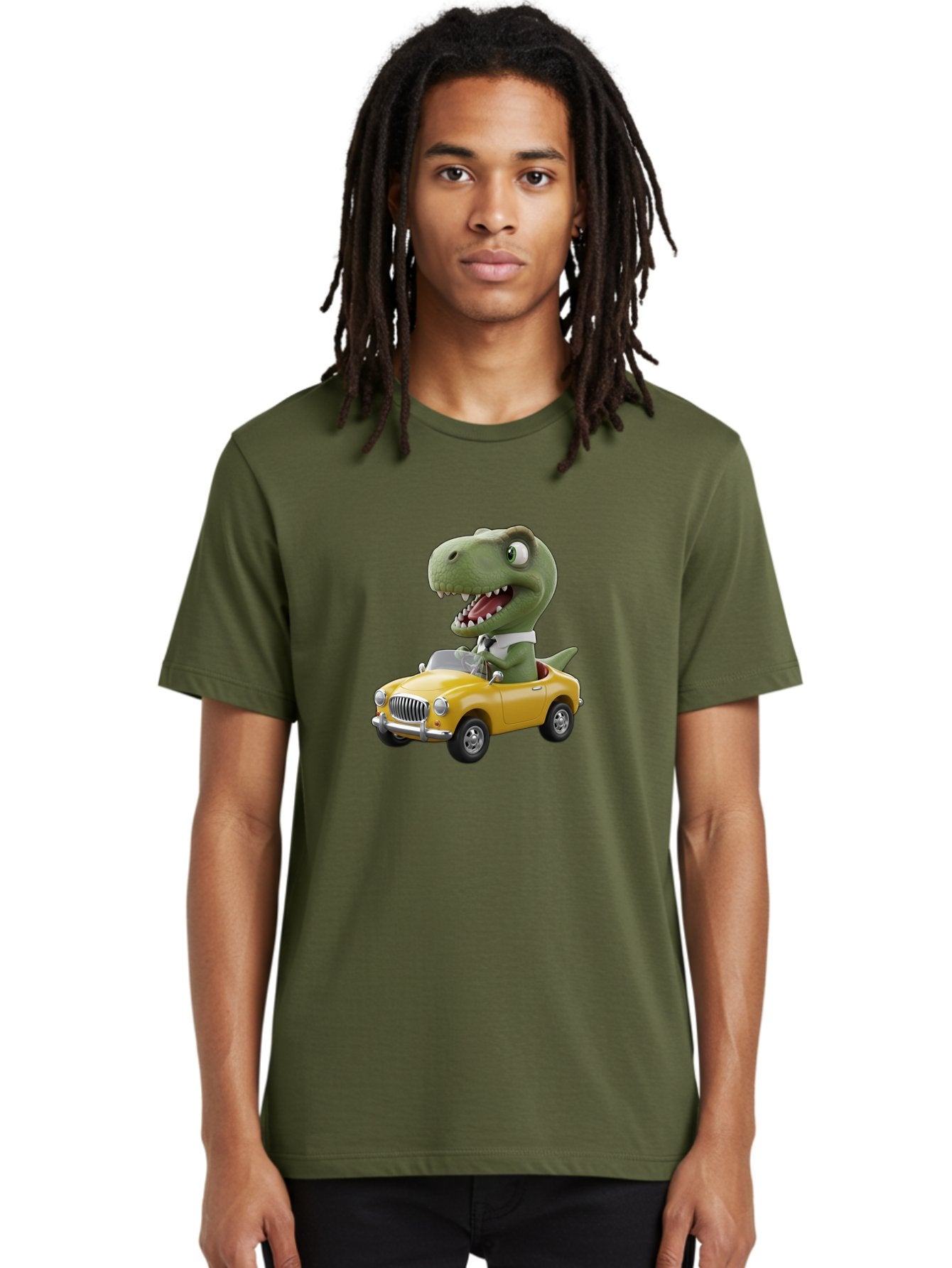 Dino-Driving-Convertible Men'S Graphic Tee, 100% Cotton, Comfortable Casual Summer Wear, Machine Washable, Vintage Camera, Old Camera, Antique Camera, Black Camera, Classic Photography, Photography Equipment, Nostalgic Device, Film Camera, Bah909 18