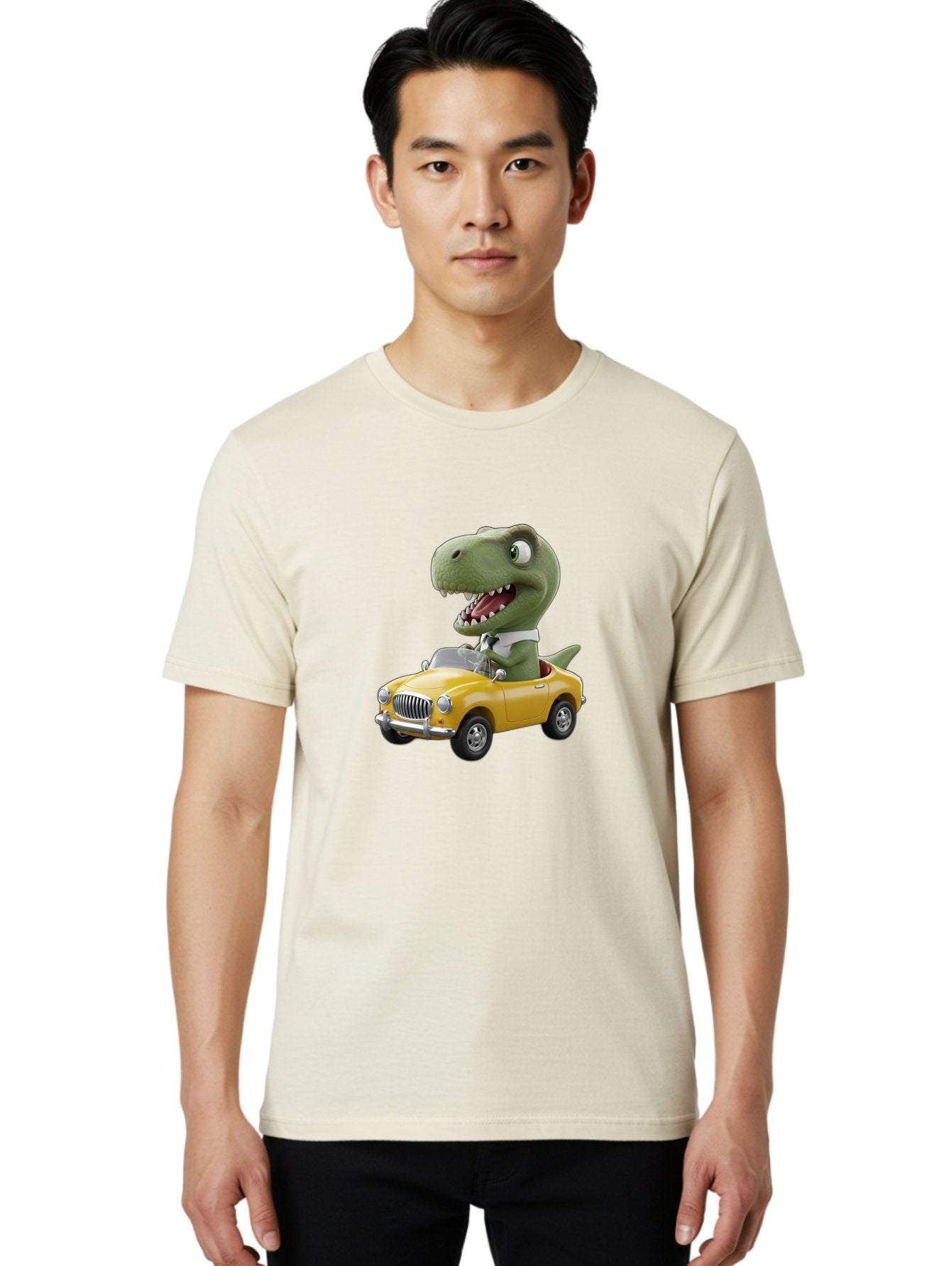 Dino-Driving-Convertible Men'S Graphic Tee, 100% Cotton, Comfortable Casual Summer Wear, Machine Washable, Vintage Camera, Old Camera, Antique Camera, Black Camera, Classic Photography, Photography Equipment, Nostalgic Device, Film Camera, Bah909 30