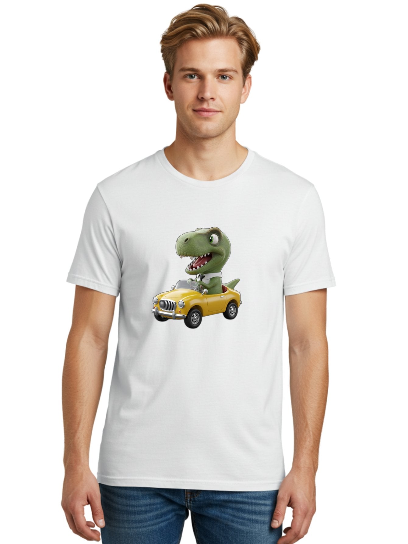 Dino-Driving-Convertible Men'S Graphic Tee, 100% Cotton, Comfortable Casual Summer Wear, Machine Washable, Vintage Camera, Old Camera, Antique Camera, Black Camera, Classic Photography, Photography Equipment, Nostalgic Device, Film Camera, Bah909 24
