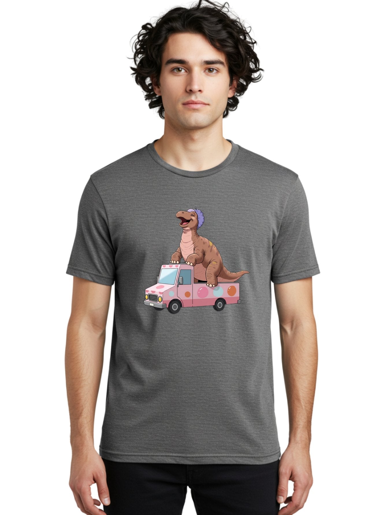 Dino-Ice-Cream-Truck Men'S Graphic Tee, 100% Cotton, Comfortable Casual Summer Wear, Machine Washable, Vintage Camera, Old Camera, Antique Camera, Black Camera, Classic Photography, Photography Equipment, Nostalgic Device, Film Camera, Bah912 25