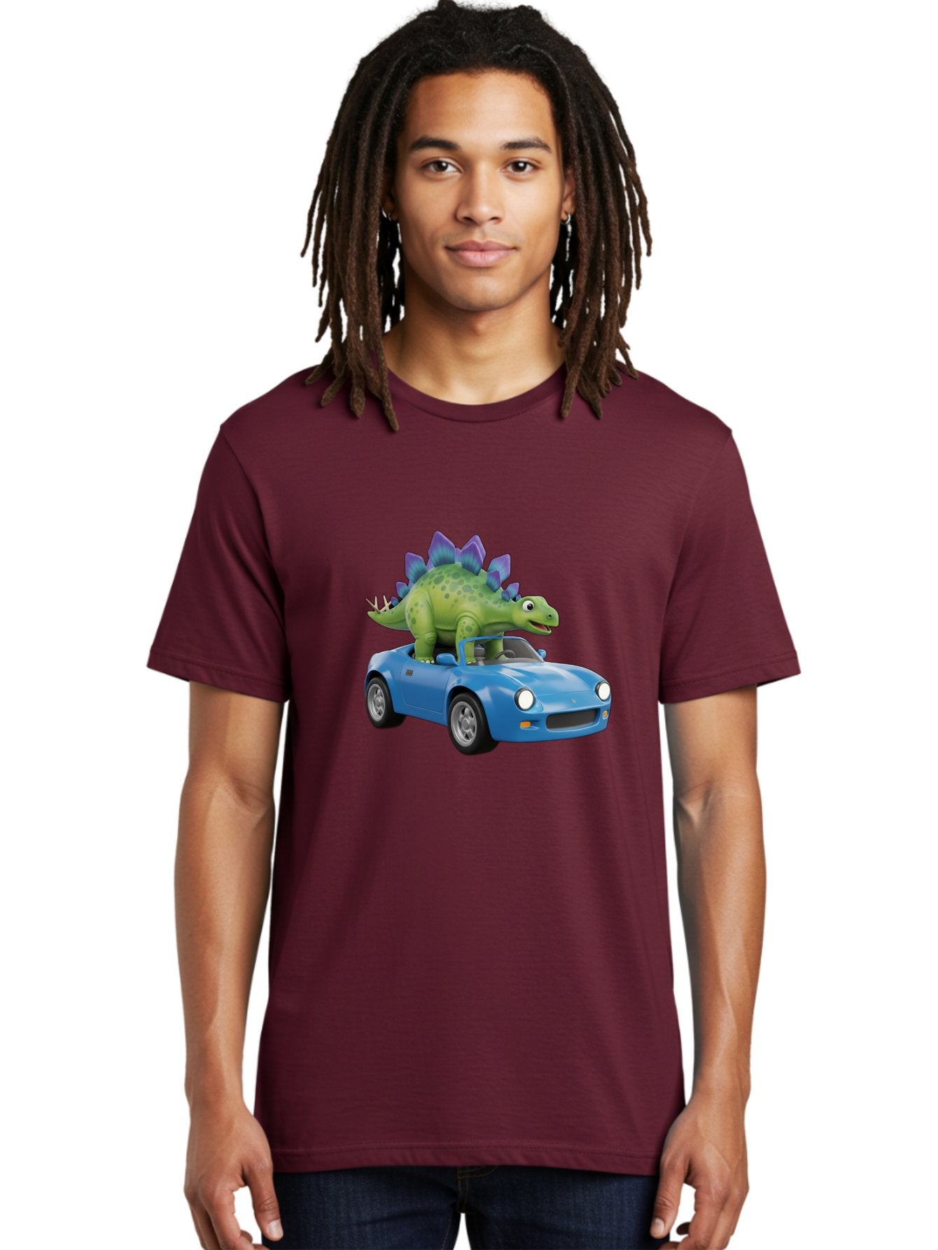 Dino-In-Blue-Car Men'S Graphic Tee, 100% Cotton, Comfortable Casual Summer Wear, Machine Washable, Vintage Camera, Old Camera, Antique Camera, Black Camera, Classic Photography, Photography Equipment, Nostalgic Device, Film Camera, Camera Art Bah914 25