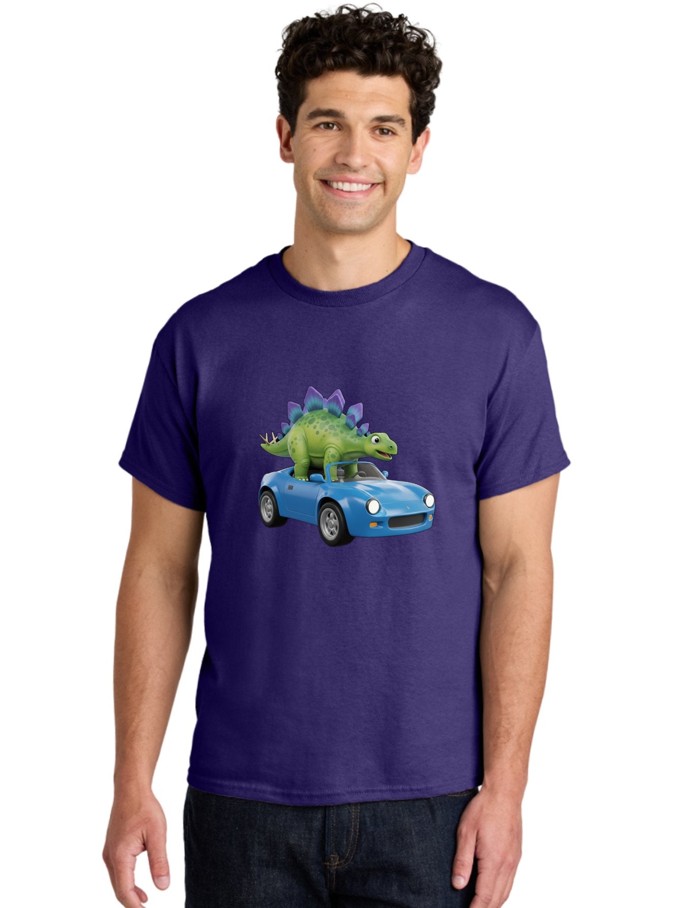 Dino-In-Blue-Car Men'S Graphic Tee, 100% Cotton, Comfortable Casual Summer Wear, Machine Washable, Vintage Camera, Old Camera, Antique Camera, Black Camera, Classic Photography, Photography Equipment, Nostalgic Device, Film Camera, Camera Art Bah914 23