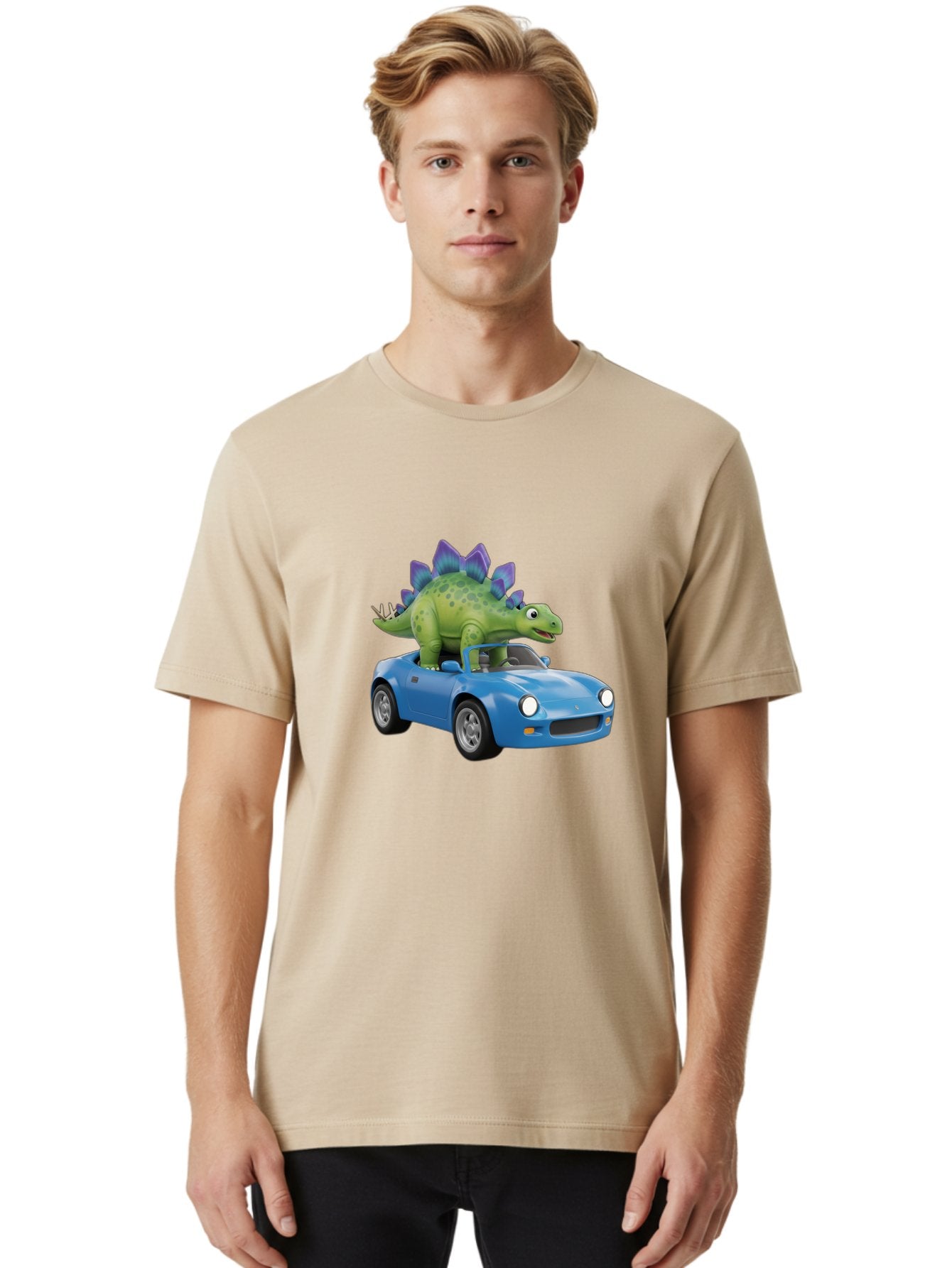 Dino-In-Blue-Car Men'S Graphic Tee, 100% Cotton, Comfortable Casual Summer Wear, Machine Washable, Vintage Camera, Old Camera, Antique Camera, Black Camera, Classic Photography, Photography Equipment, Nostalgic Device, Film Camera, Camera Art Bah914 18