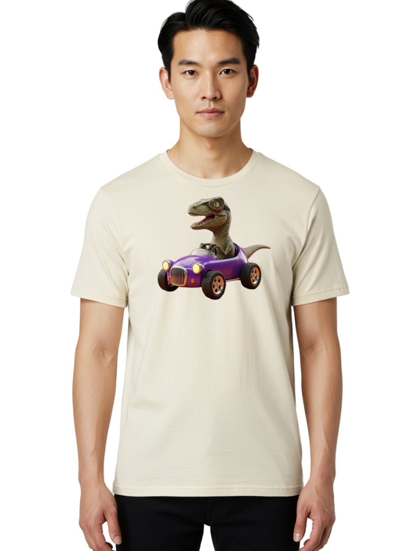 Dinosaur-In-Purple-Car Men'S Graphic Tee, 100% Cotton, Comfortable Casual Summer Wear, Machine Washable, Vintage Camera, Old Camera, Antique Camera, Black Camera, Classic Photography, Photography Equipment, Nostalgic Device, Film Camera, Bah932 30