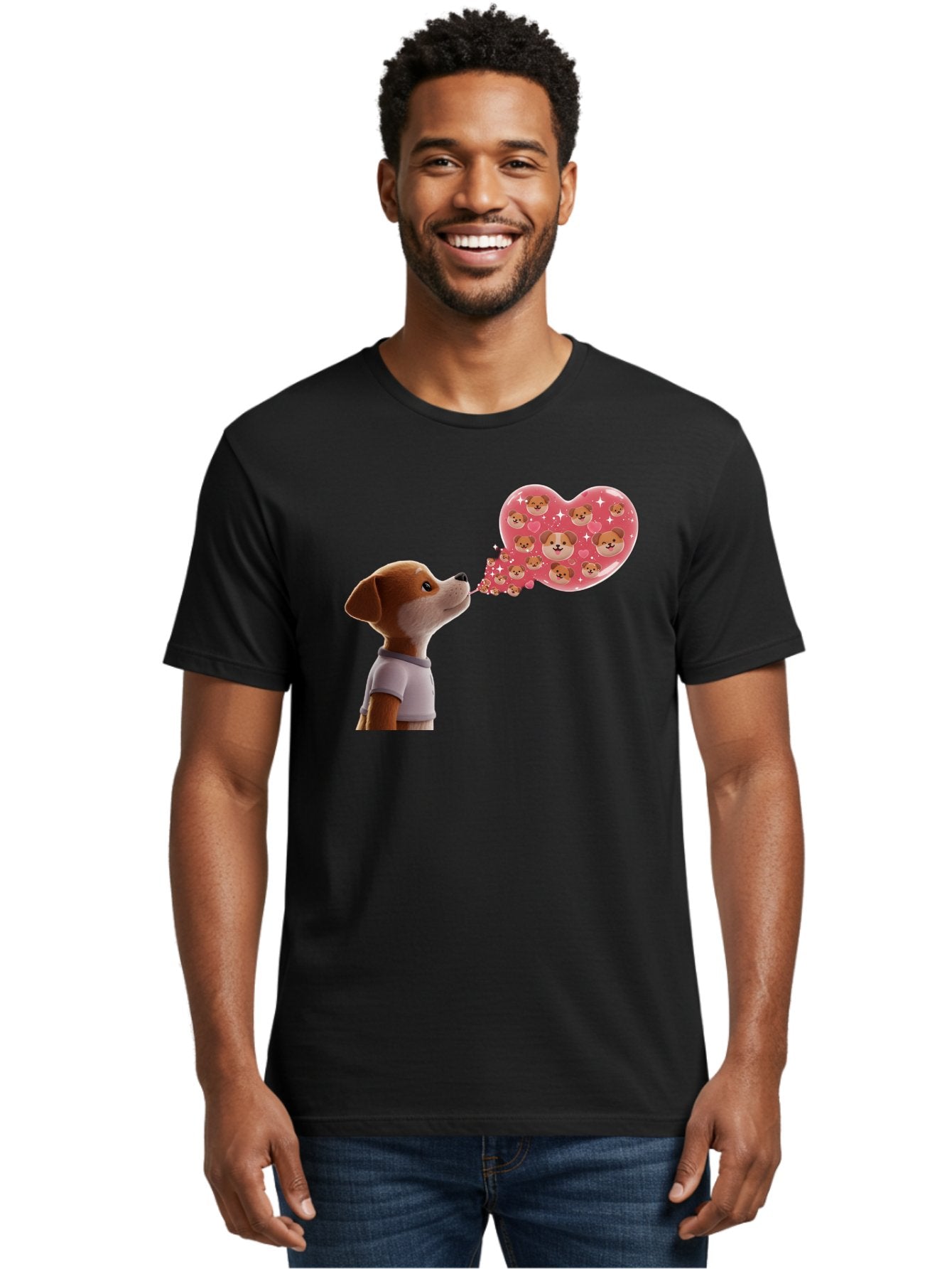 Dog-Blowing-Heart-Kisses Men'S Graphic Tee, 100% Cotton, Comfortable Casual Summer Wear, Machine Washable, Vintage Camera, Old Camera, Antique Camera, Black Camera, Classic Photography, Photography Equipment, Nostalgic Device, Film Camera, Bah940 21