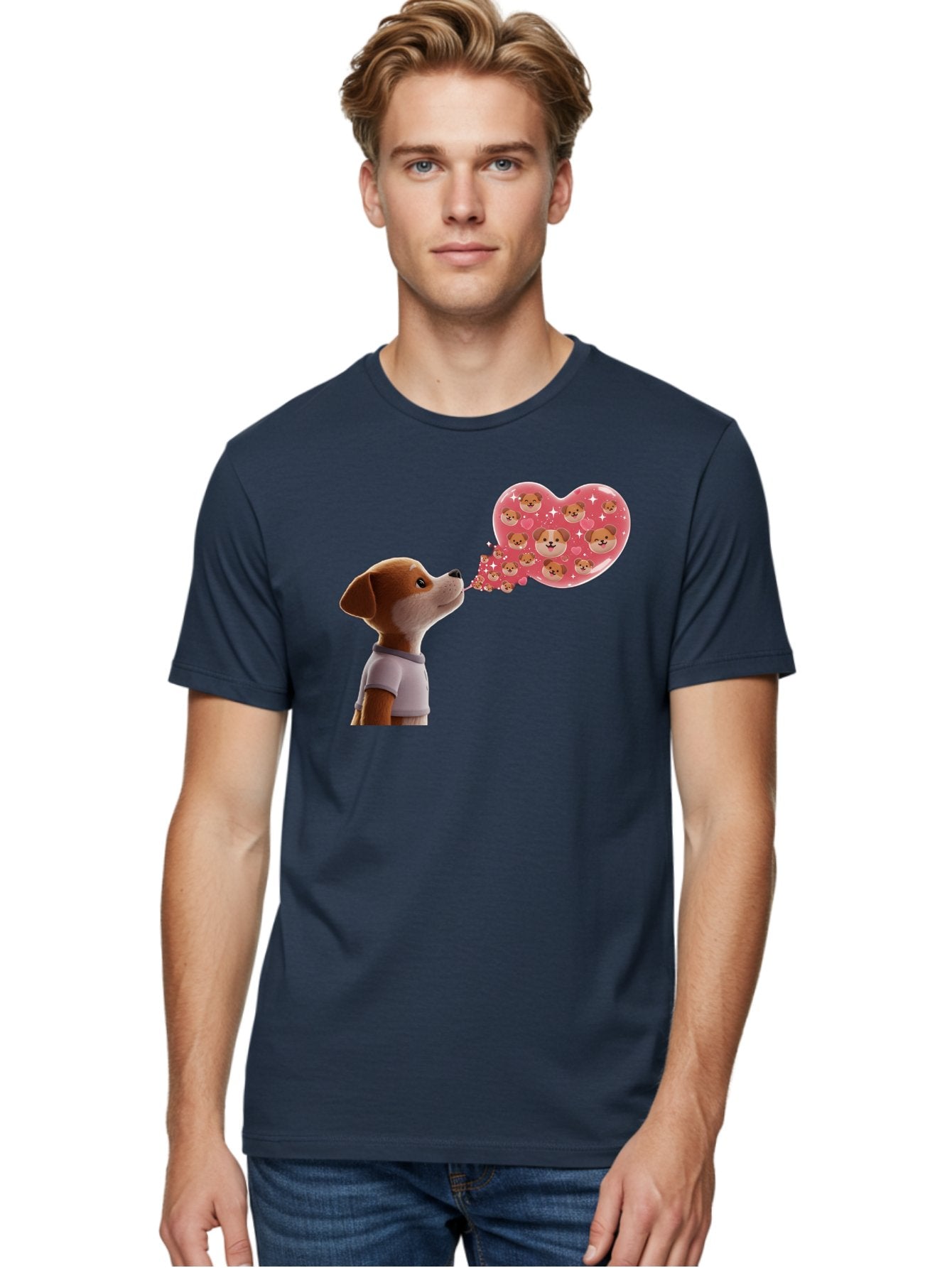 Dog-Blowing-Heart-Kisses Men'S Graphic Tee, 100% Cotton, Comfortable Casual Summer Wear, Machine Washable, Vintage Camera, Old Camera, Antique Camera, Black Camera, Classic Photography, Photography Equipment, Nostalgic Device, Film Camera, Bah940 23