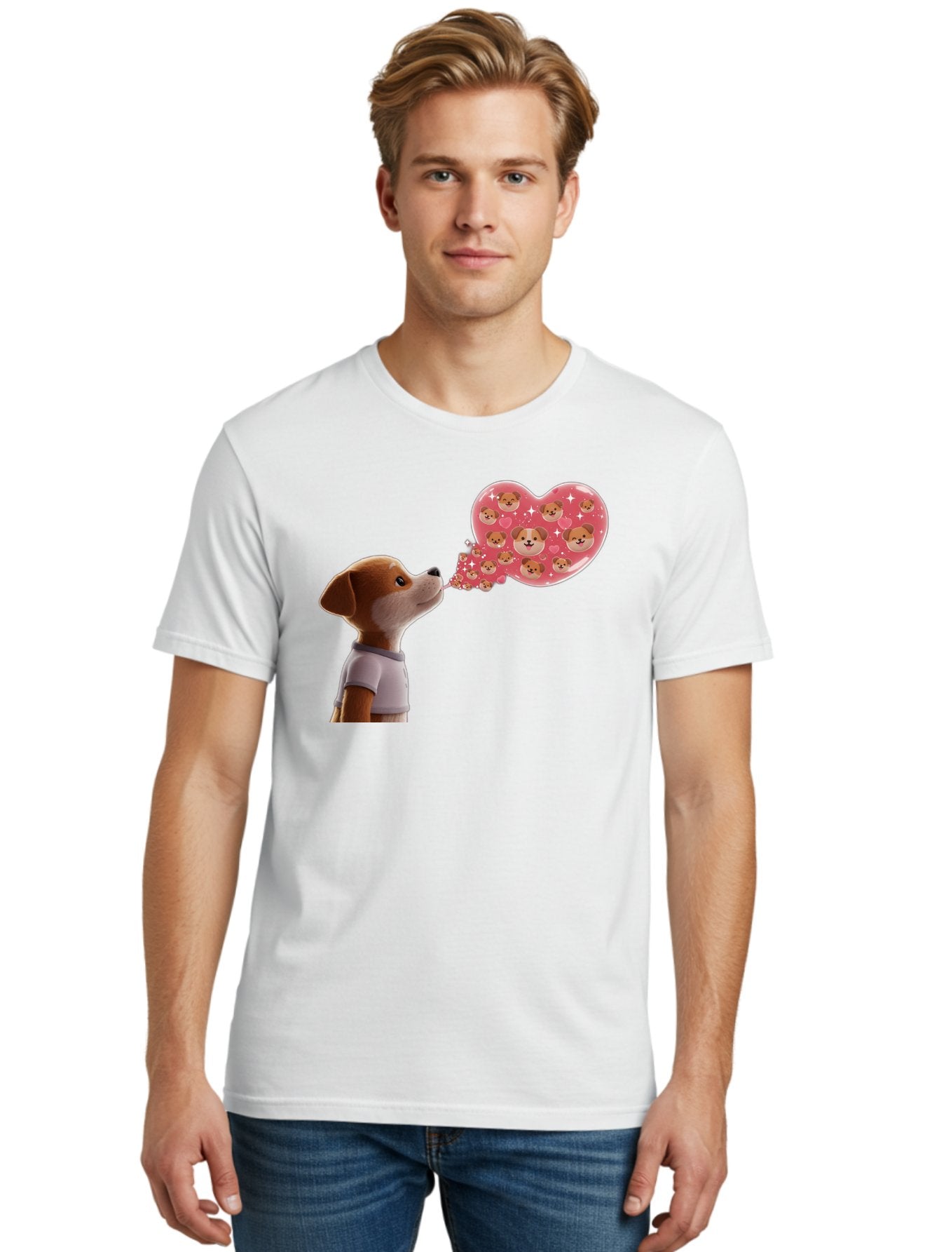 Dog-Blowing-Heart-Kisses Men'S Graphic Tee, 100% Cotton, Comfortable Casual Summer Wear, Machine Washable, Vintage Camera, Old Camera, Antique Camera, Black Camera, Classic Photography, Photography Equipment, Nostalgic Device, Film Camera, Bah940 29