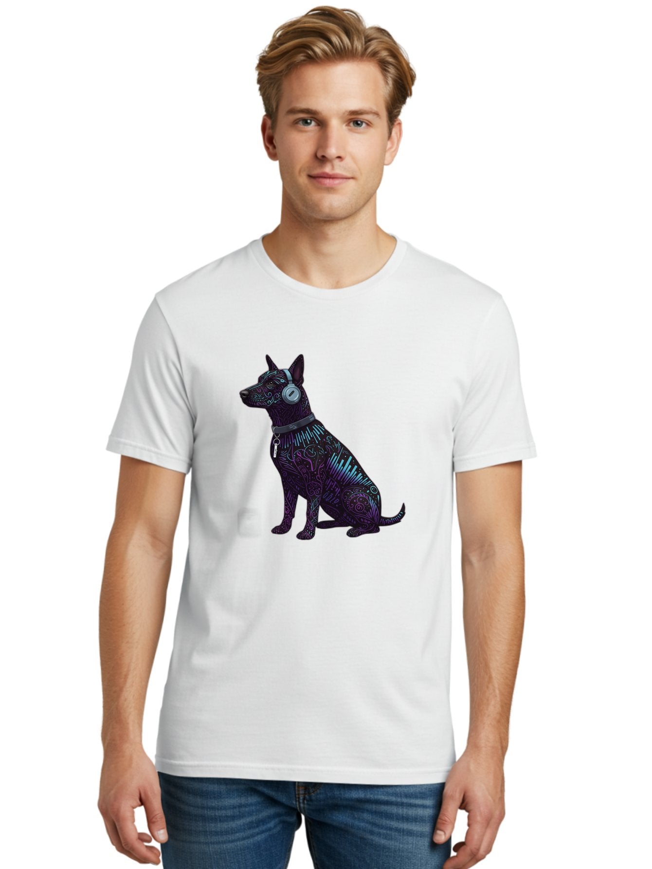 Dog-Wearing-Headphones-1 Men'S Graphic Tee, 100% Cotton, Comfortable Casual Summer Wear, Machine Washable, Vintage Camera, Old Camera, Antique Camera, Black Camera, Classic Photography, Photography Equipment, Nostalgic Device, Film Camera, Bah944 25