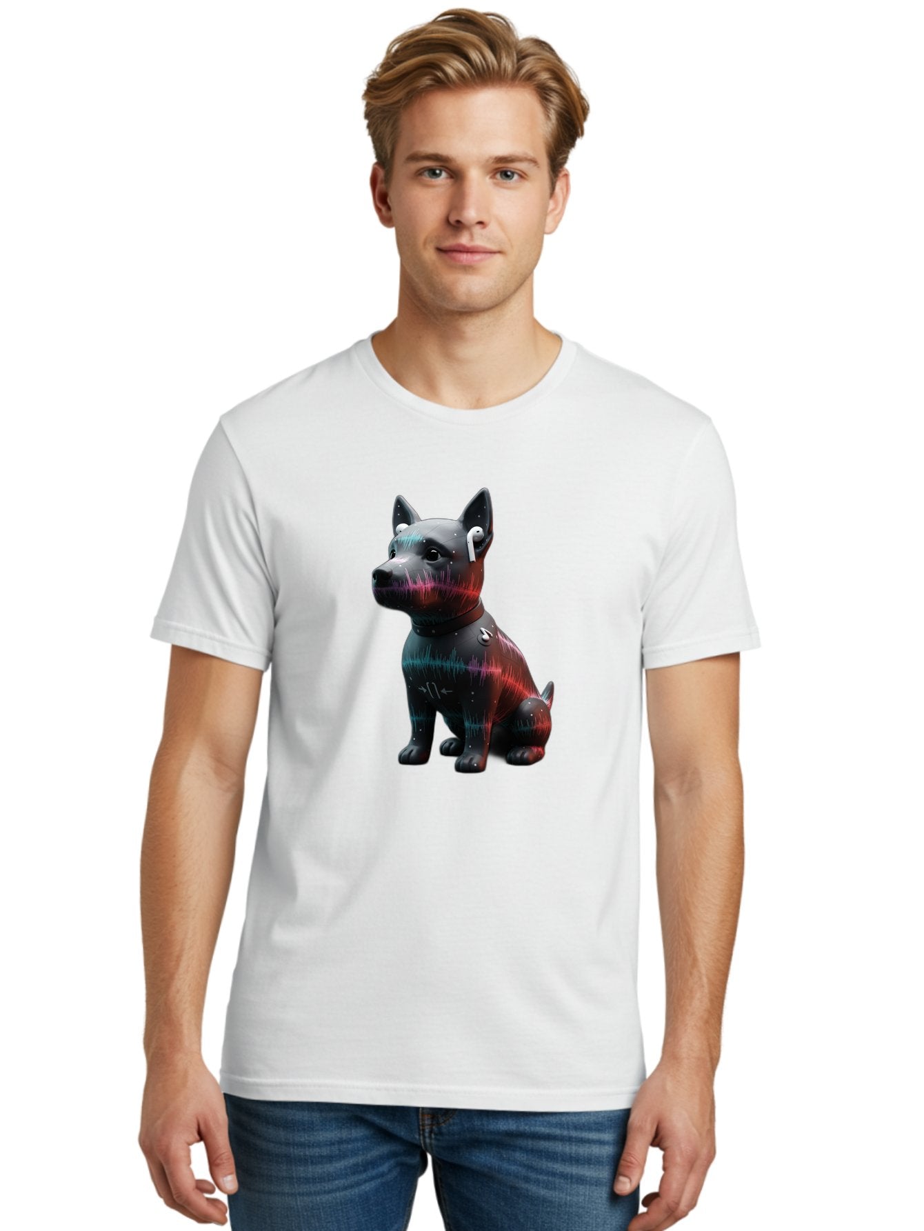 Dog-Wearing-Wireless-Earphones Men'S Graphic Tee, 100% Cotton, Comfortable Casual Summer Wear, Machine Washable, Vintage Camera, Old Camera, Antique Camera, Black Camera, Classic Photography, Photography Equipment, Nostalgic Device, Bah946 22