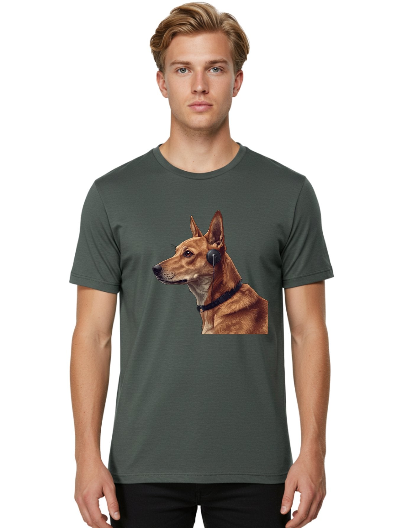 Dog-With-Headphones-2 Men'S Graphic Tee, 100% Cotton, Comfortable Casual Summer Wear, Machine Washable, Vintage Camera, Old Camera, Antique Camera, Black Camera, Classic Photography, Photography Equipment, Nostalgic Device, Film Camera, Bah949 28
