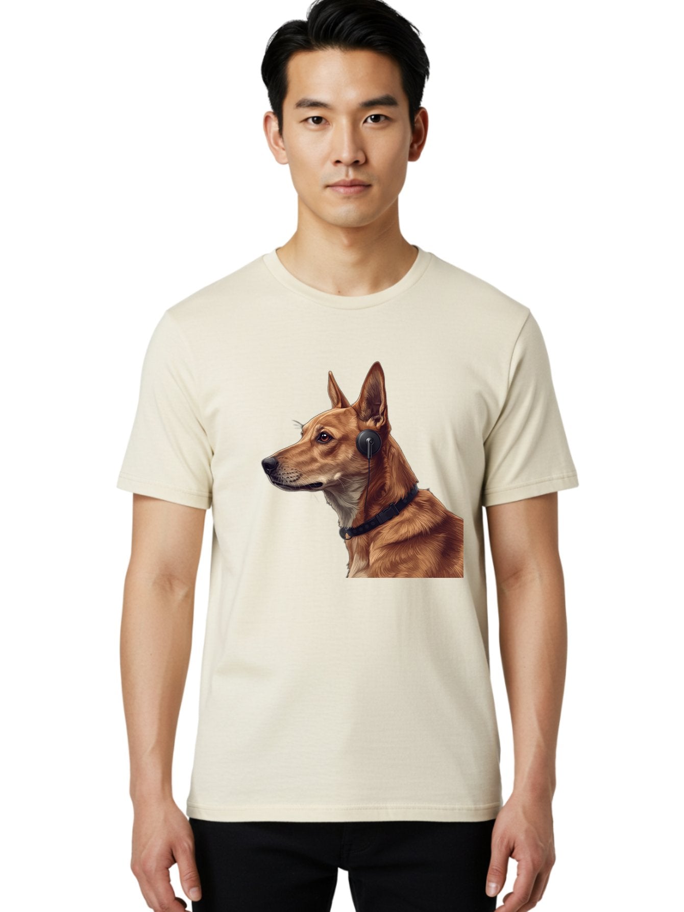 Dog-With-Headphones-2 Men'S Graphic Tee, 100% Cotton, Comfortable Casual Summer Wear, Machine Washable, Vintage Camera, Old Camera, Antique Camera, Black Camera, Classic Photography, Photography Equipment, Nostalgic Device, Film Camera, Bah949 18
