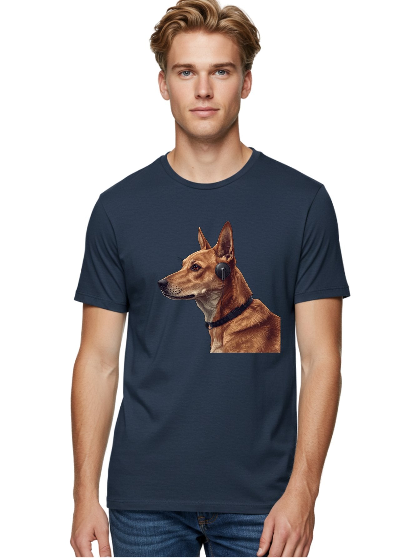 Dog-With-Headphones-2 Men'S Graphic Tee, 100% Cotton, Comfortable Casual Summer Wear, Machine Washable, Vintage Camera, Old Camera, Antique Camera, Black Camera, Classic Photography, Photography Equipment, Nostalgic Device, Film Camera, Bah949 17