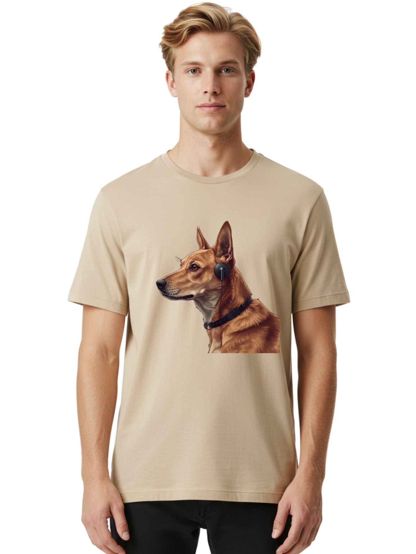 Dog-With-Headphones-2 Men'S Graphic Tee, 100% Cotton, Comfortable Casual Summer Wear, Machine Washable, Vintage Camera, Old Camera, Antique Camera, Black Camera, Classic Photography, Photography Equipment, Nostalgic Device, Film Camera, Bah949 25