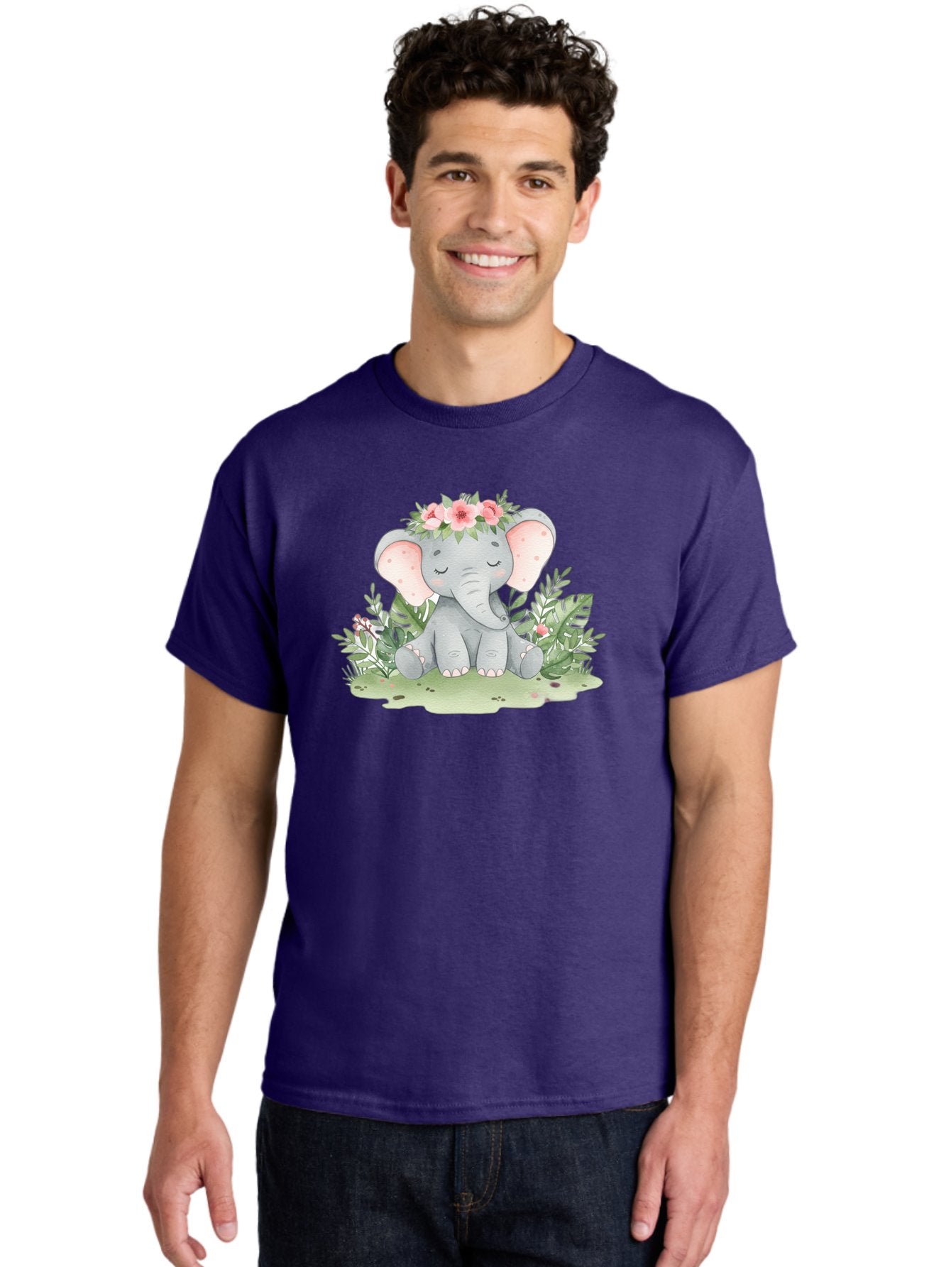 Elephant-With-Floral-Crown Men'S Graphic Tee, 100% Cotton, Comfortable Casual Summer Wear, Machine Washable, Vintage Camera, Old Camera, Antique Camera, Black Camera, Classic Photography, Photography Equipment, Nostalgic Device, Film Camera, Bah972 29