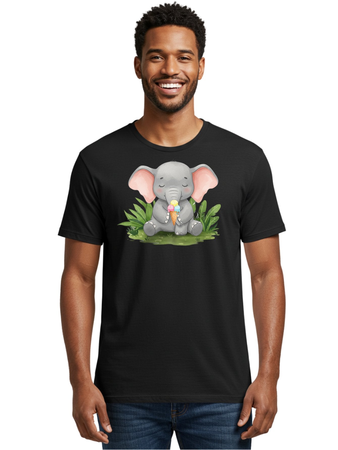 Elephant-With-Ice-Cream Men'S Graphic Tee, 100% Cotton, Comfortable Casual Summer Wear, Machine Washable, Vintage Camera, Old Camera, Antique Camera, Black Camera, Classic Photography, Photography Equipment, Nostalgic Device, Film Camera, Bah973 18