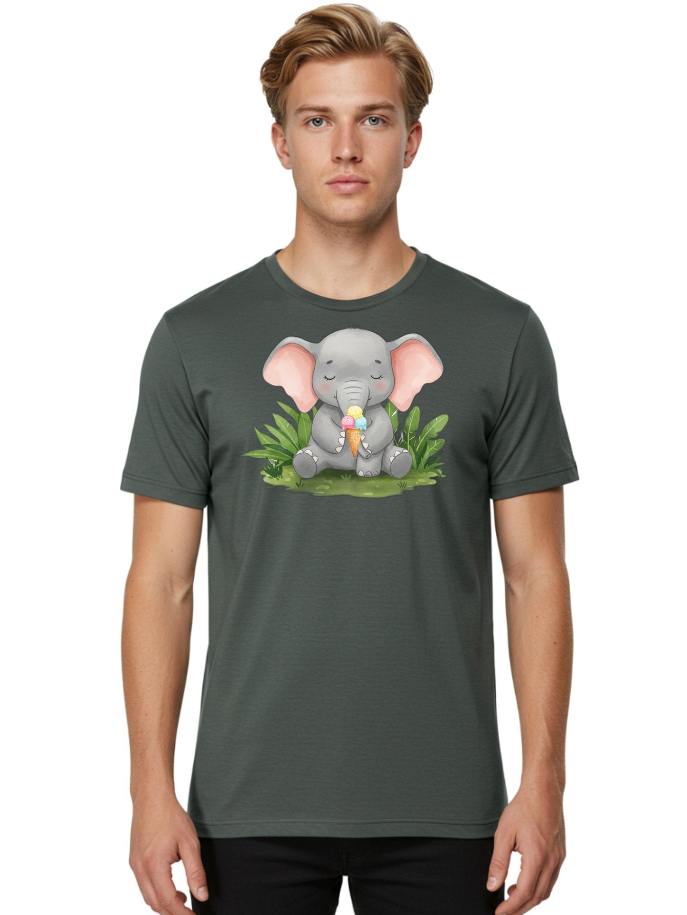 Elephant-With-Ice-Cream Men'S Graphic Tee, 100% Cotton, Comfortable Casual Summer Wear, Machine Washable, Vintage Camera, Old Camera, Antique Camera, Black Camera, Classic Photography, Photography Equipment, Nostalgic Device, Film Camera, Bah973 26