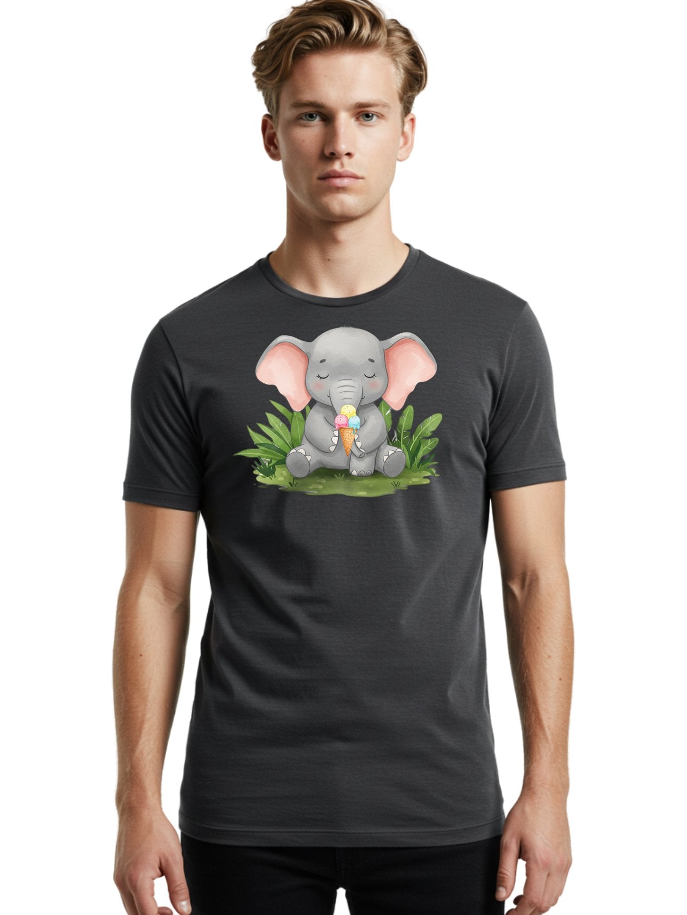 Elephant-With-Ice-Cream Men'S Graphic Tee, 100% Cotton, Comfortable Casual Summer Wear, Machine Washable, Vintage Camera, Old Camera, Antique Camera, Black Camera, Classic Photography, Photography Equipment, Nostalgic Device, Film Camera, Bah973 21