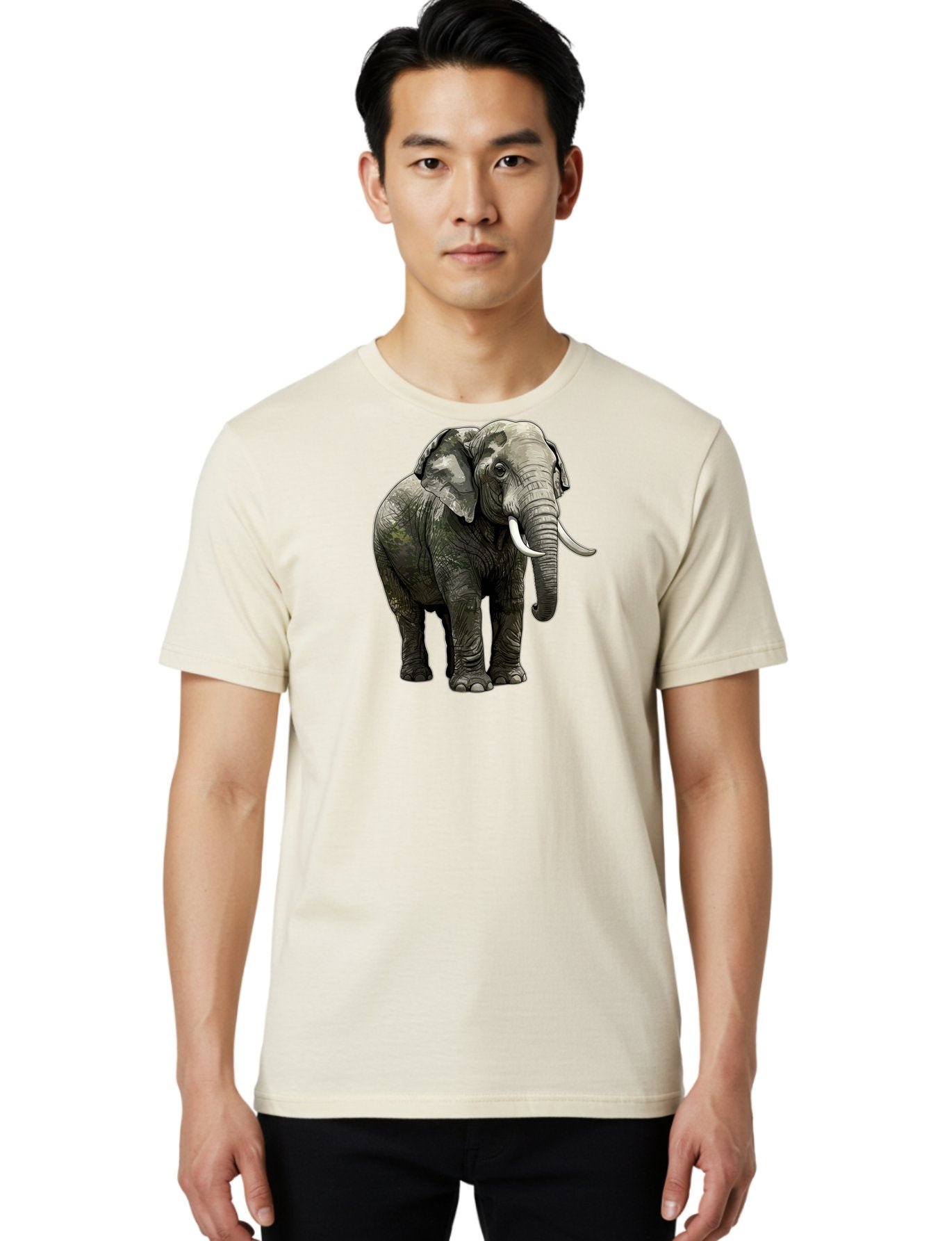Elephant Men'S Graphic Tee, 100% Cotton, Comfortable Casual Summer Wear, Machine Washable, Vintage Camera, Old Camera, Antique Camera, Black Camera, Classic Photography, Photography Equipment, Nostalgic Device, Film Camera, Camera Art Bah976 23