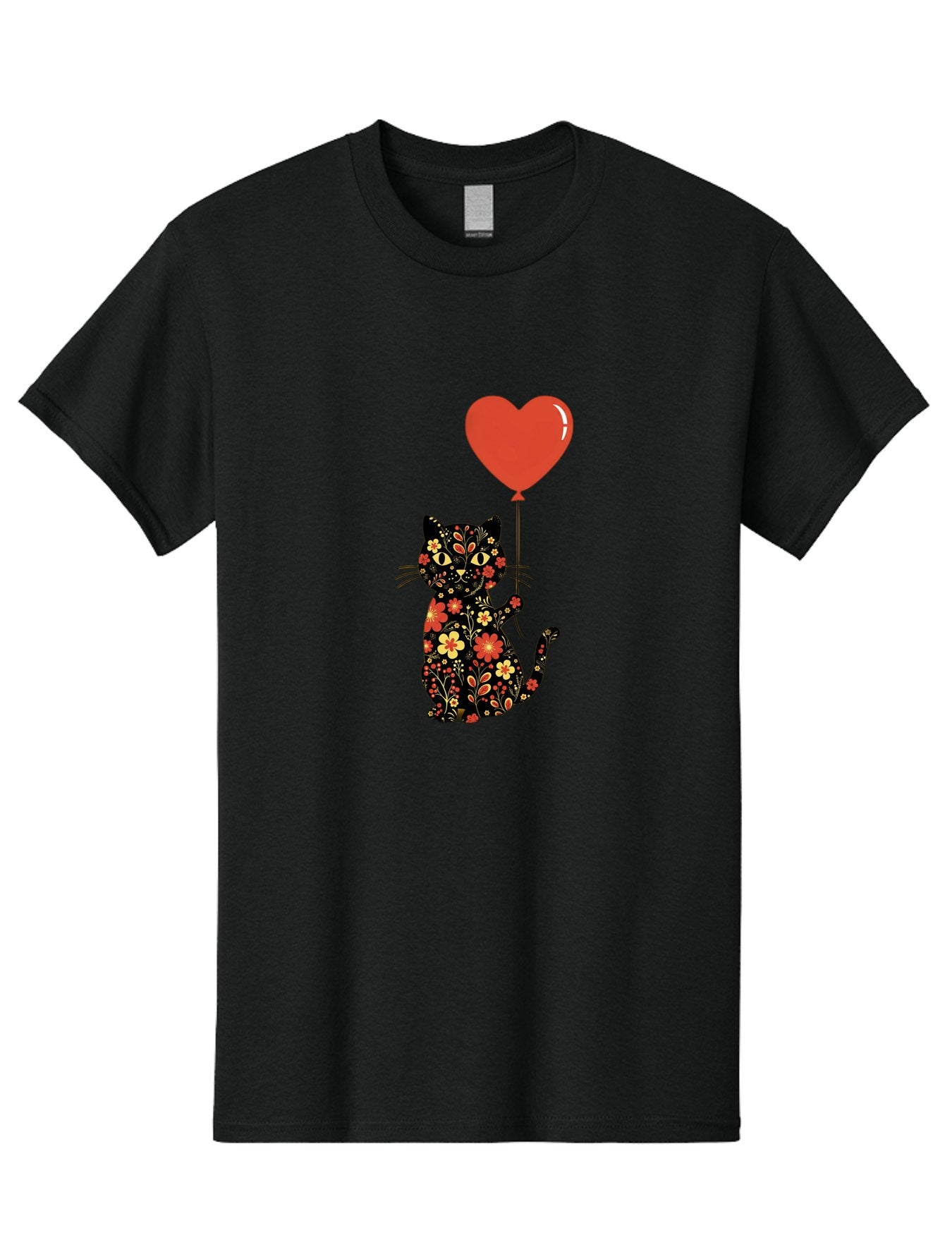Floral-Cat-Heart-Balloon-1 Men'S Graphic Tee, 100% Cotton, Comfortable Casual Summer Wear, Machine Washable, Vintage Camera, Old Camera, Antique Camera, Black Camera, Classic Photography, Photography Equipment, Nostalgic Device, Film Camera, Bah996 15