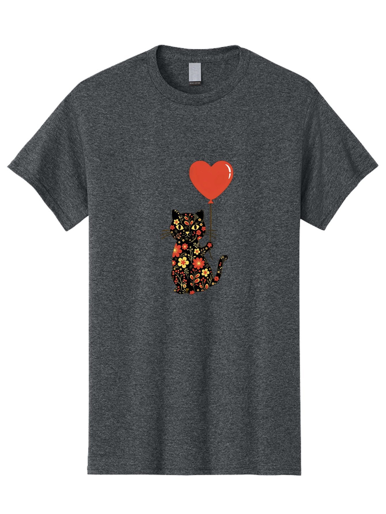 Floral-Cat-Heart-Balloon-1 Men'S Graphic Tee, 100% Cotton, Comfortable Casual Summer Wear, Machine Washable, Vintage Camera, Old Camera, Antique Camera, Black Camera, Classic Photography, Photography Equipment, Nostalgic Device, Film Camera, Bah996 9