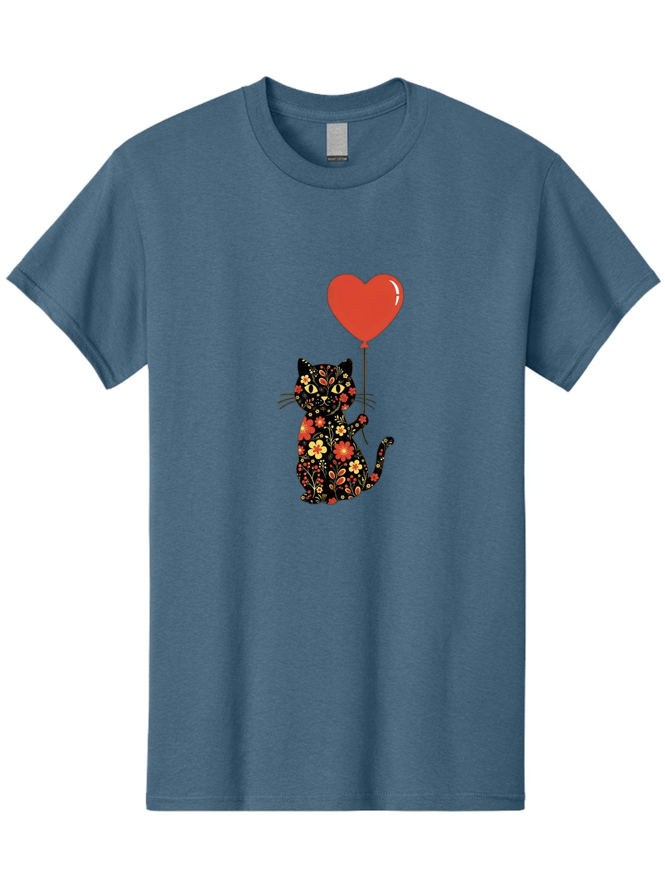 Floral-Cat-Heart-Balloon-1 Men'S Graphic Tee, 100% Cotton, Comfortable Casual Summer Wear, Machine Washable, Vintage Camera, Old Camera, Antique Camera, Black Camera, Classic Photography, Photography Equipment, Nostalgic Device, Film Camera, Bah996 5