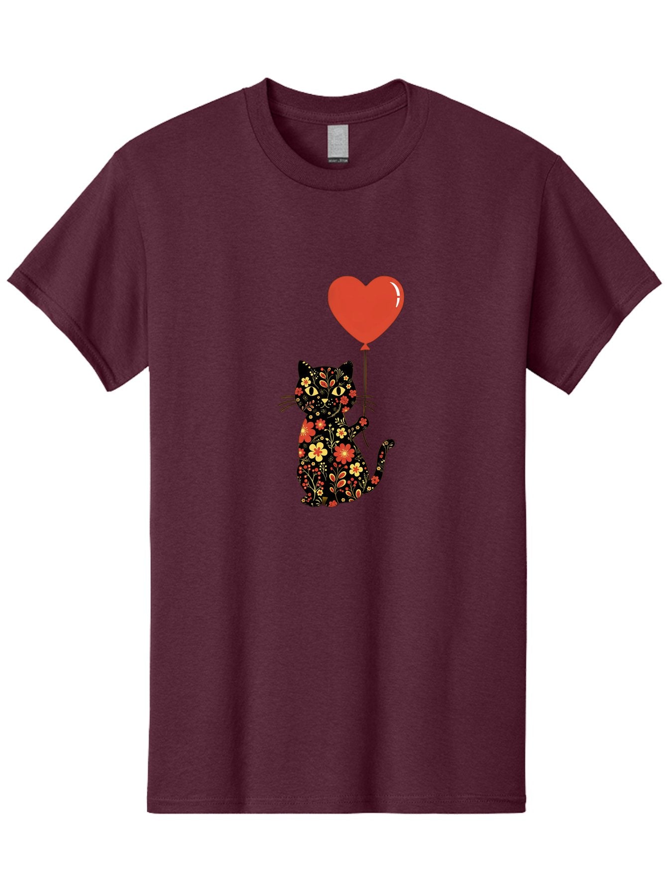 Floral-Cat-Heart-Balloon-1 Men'S Graphic Tee, 100% Cotton, Comfortable Casual Summer Wear, Machine Washable, Vintage Camera, Old Camera, Antique Camera, Black Camera, Classic Photography, Photography Equipment, Nostalgic Device, Film Camera, Bah996 6
