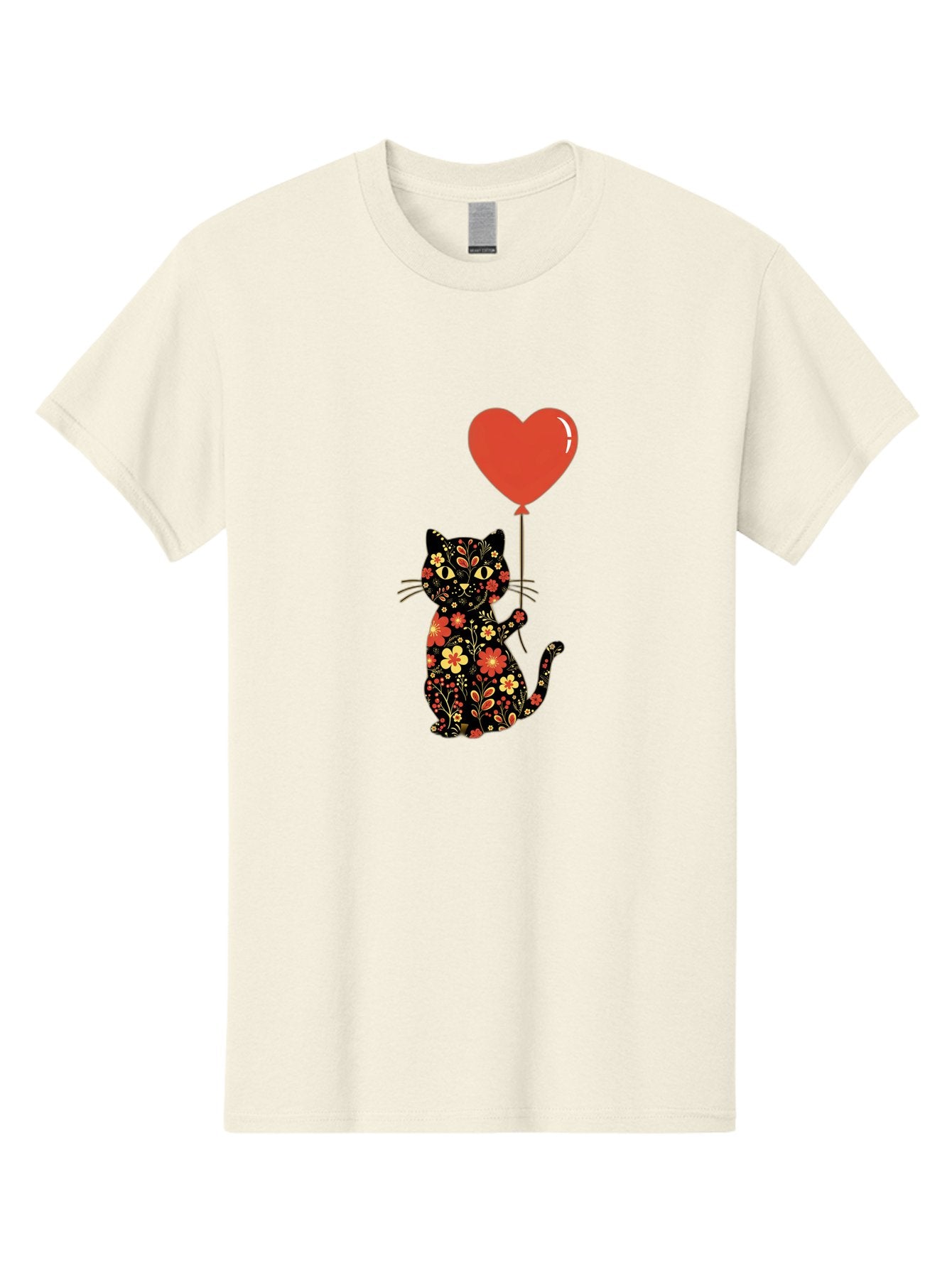 Floral-Cat-Heart-Balloon-1 Men'S Graphic Tee, 100% Cotton, Comfortable Casual Summer Wear, Machine Washable, Vintage Camera, Old Camera, Antique Camera, Black Camera, Classic Photography, Photography Equipment, Nostalgic Device, Film Camera, Bah996