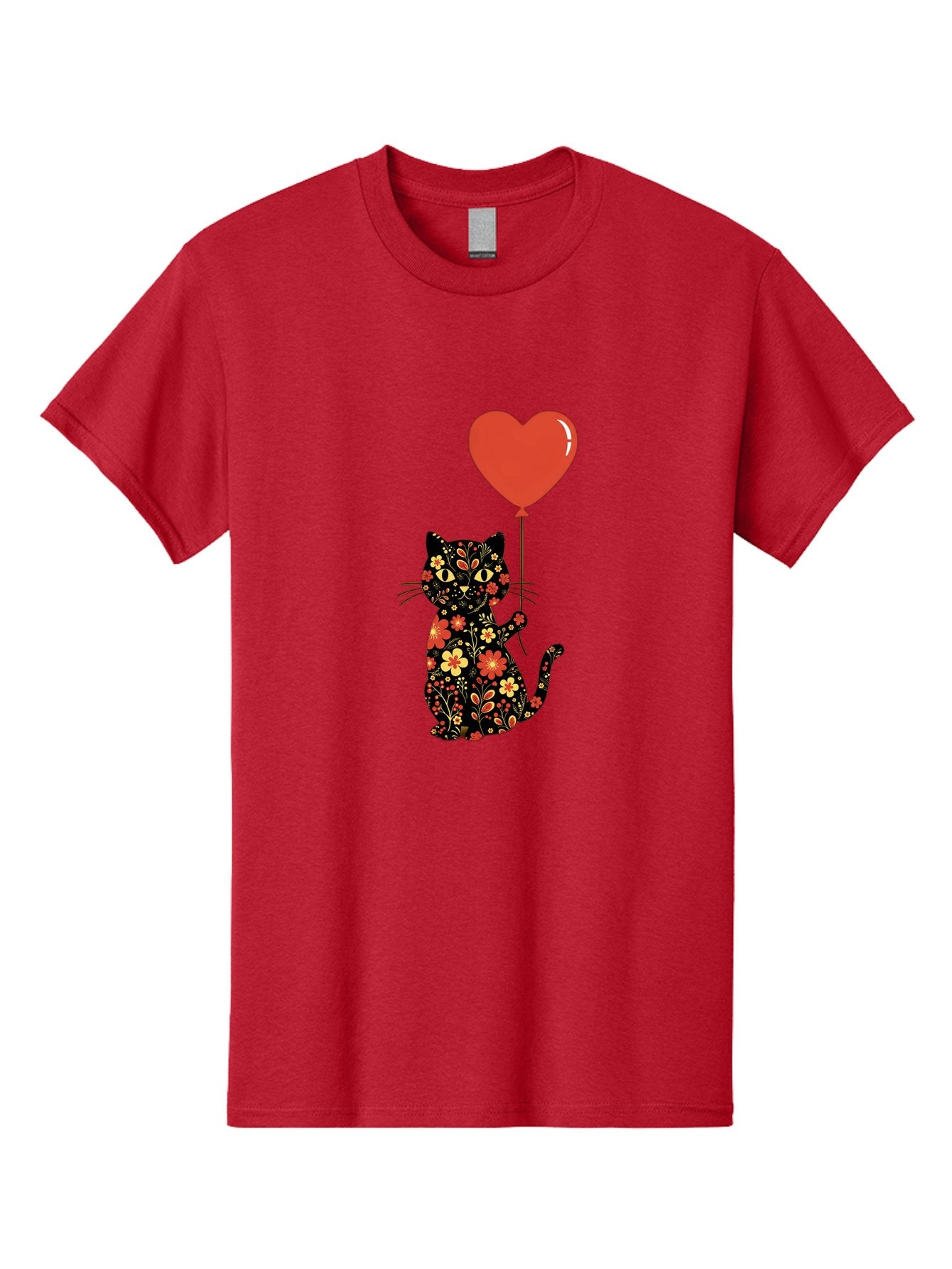 Floral-Cat-Heart-Balloon-1 Men'S Graphic Tee, 100% Cotton, Comfortable Casual Summer Wear, Machine Washable, Vintage Camera, Old Camera, Antique Camera, Black Camera, Classic Photography, Photography Equipment, Nostalgic Device, Film Camera, Bah996 3