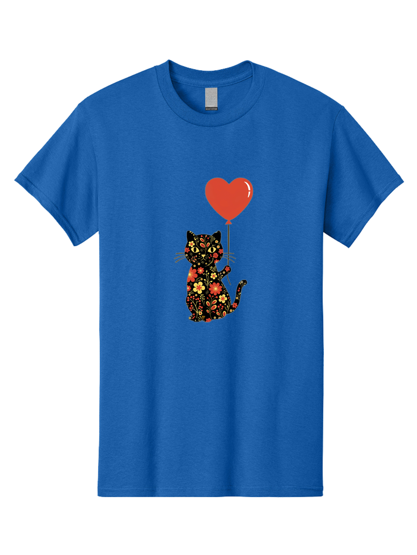 Floral-Cat-Heart-Balloon-1 Men'S Graphic Tee, 100% Cotton, Comfortable Casual Summer Wear, Machine Washable, Vintage Camera, Old Camera, Antique Camera, Black Camera, Classic Photography, Photography Equipment, Nostalgic Device, Film Camera, Bah996