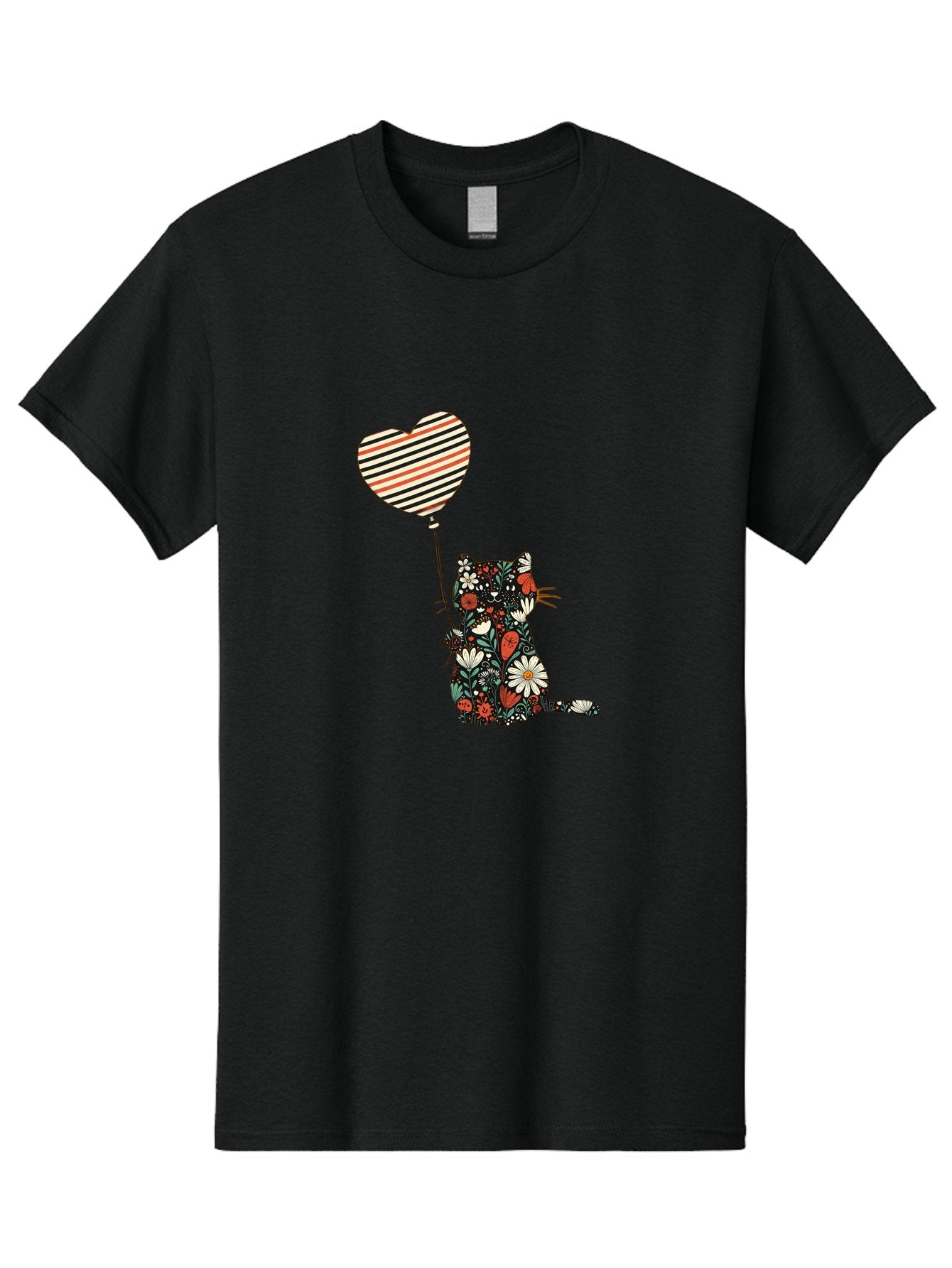 Floral-Cat-Heart-Balloon Men'S Graphic Tee, 100% Cotton, Comfortable Casual Summer Wear, Machine Washable, Vintage Camera, Old Camera, Antique Camera, Black Camera, Classic Photography, Photography Equipment, Nostalgic Device, Film Camera, Bah997 9