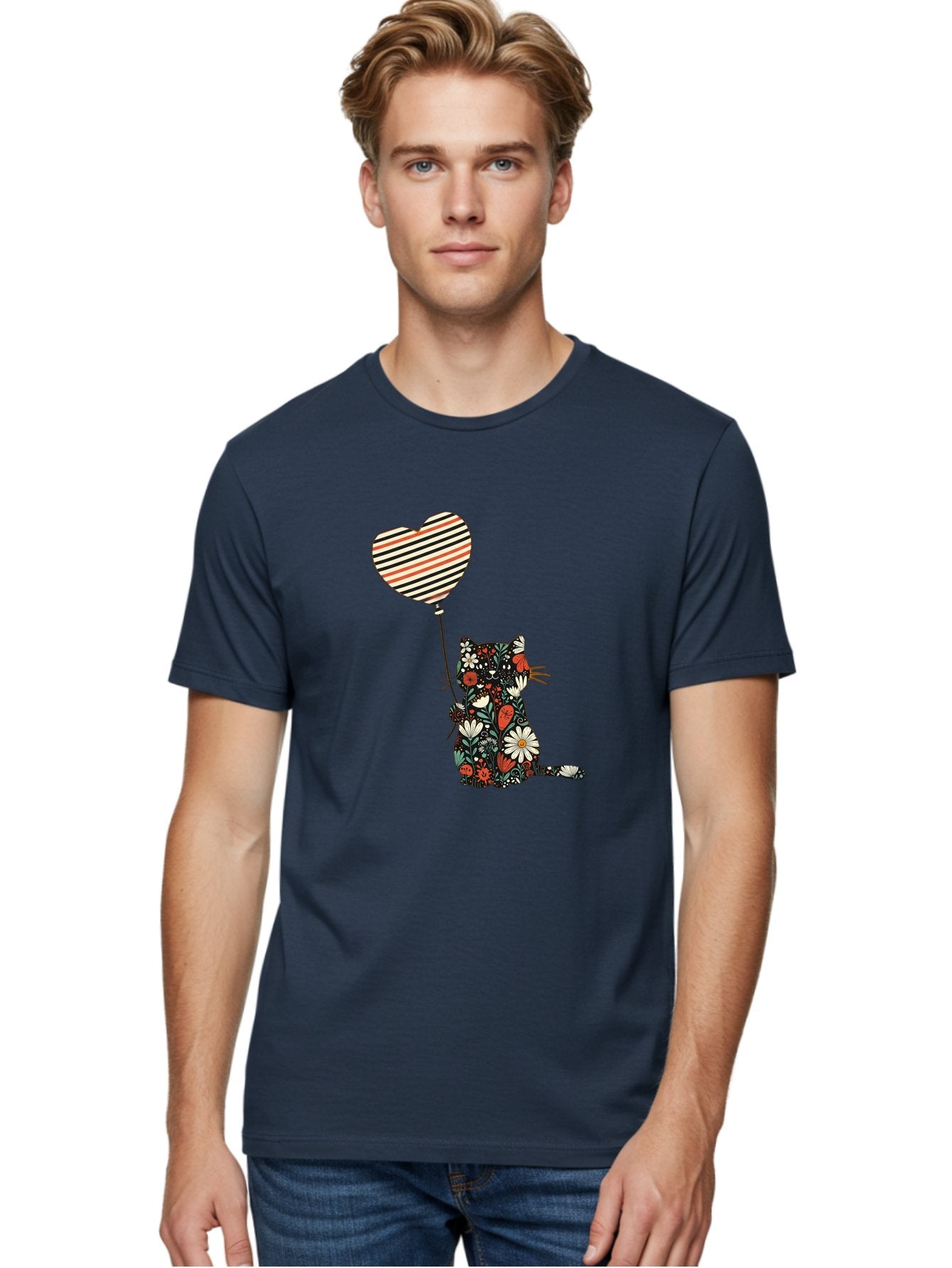 Floral-Cat-Heart-Balloon Men'S Graphic Tee, 100% Cotton, Comfortable Casual Summer Wear, Machine Washable, Vintage Camera, Old Camera, Antique Camera, Black Camera, Classic Photography, Photography Equipment, Nostalgic Device, Film Camera, Bah997 17