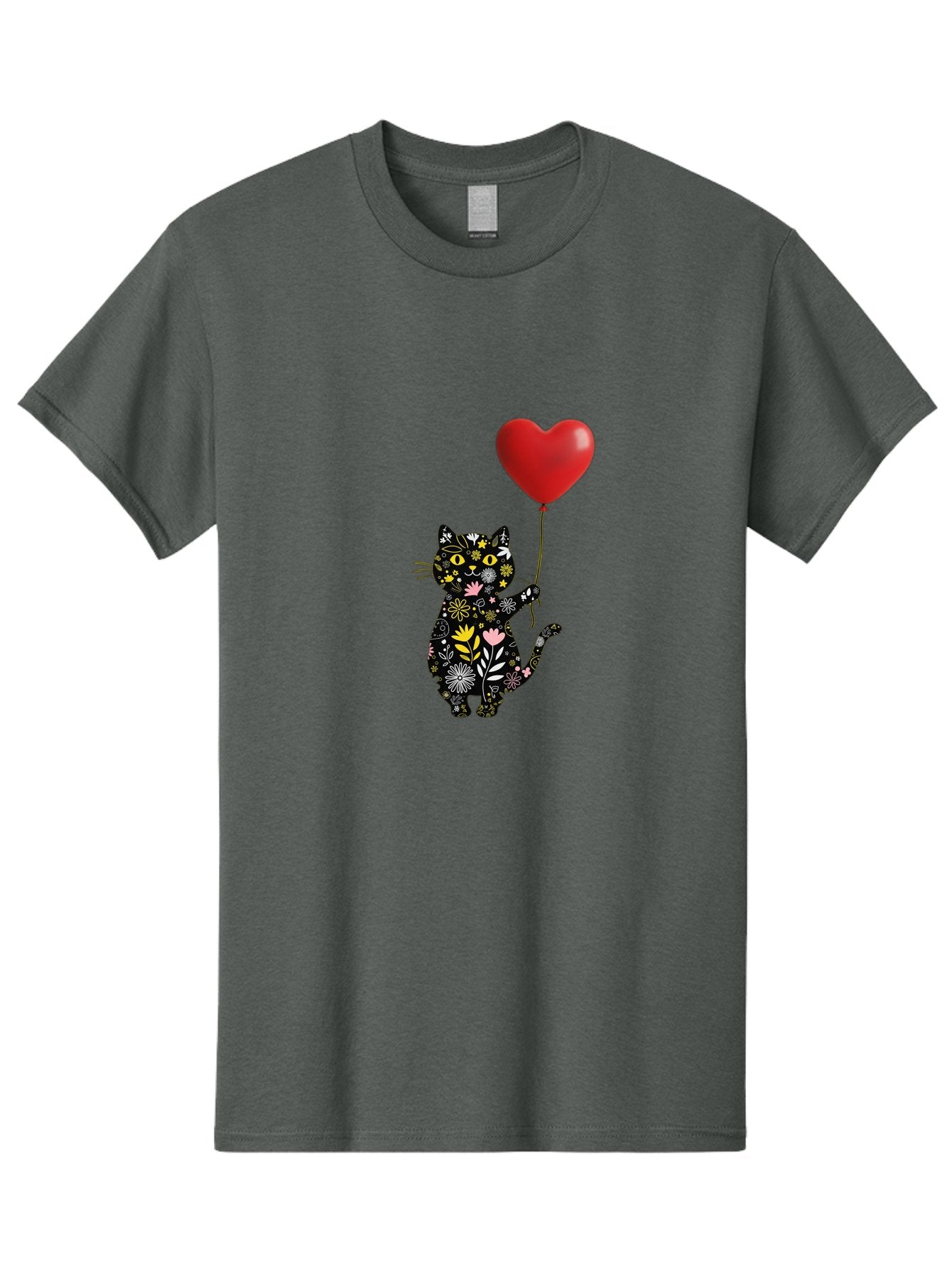 Floral-Cat-With-Heart-Balloon Men'S Graphic Tee, 100% Cotton, Comfortable Casual Summer Wear, Machine Washable, Vintage Camera, Old Camera, Antique Camera, Black Camera, Classic Photography, Photography Equipment, Nostalgic Device, Bah998 14