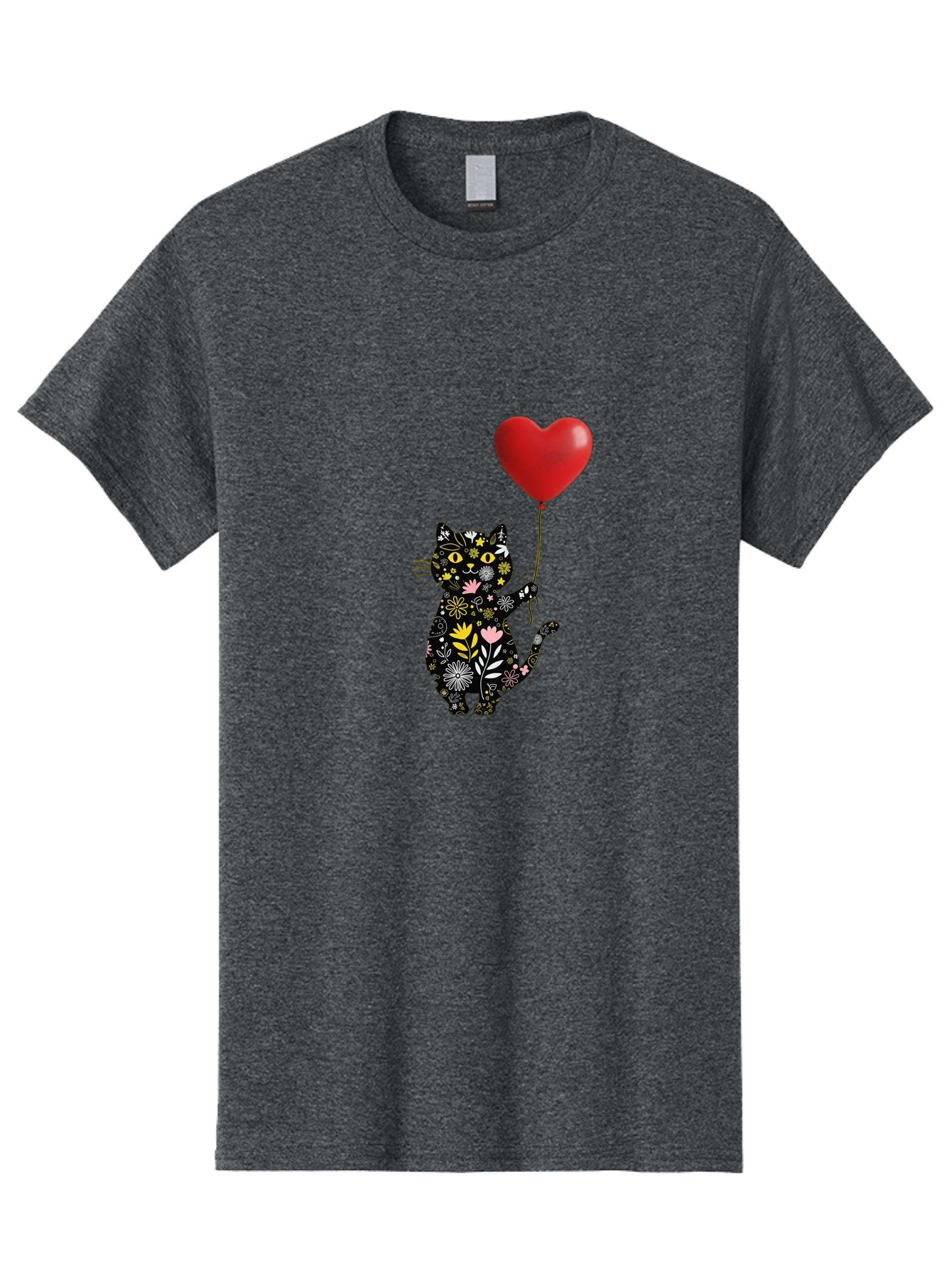 Floral-Cat-With-Heart-Balloon Men'S Graphic Tee, 100% Cotton, Comfortable Casual Summer Wear, Machine Washable, Vintage Camera, Old Camera, Antique Camera, Black Camera, Classic Photography, Photography Equipment, Nostalgic Device, Bah998 13