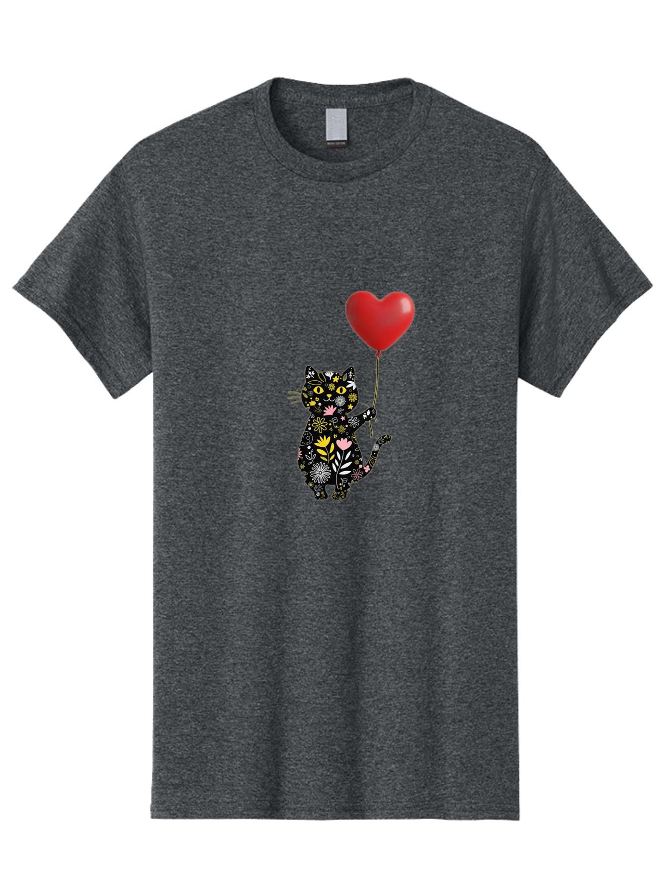 Floral-Cat-With-Heart-Balloon Men'S Graphic Tee, 100% Cotton, Comfortable Casual Summer Wear, Machine Washable, Vintage Camera, Old Camera, Antique Camera, Black Camera, Classic Photography, Photography Equipment, Nostalgic Device, Bah998 15