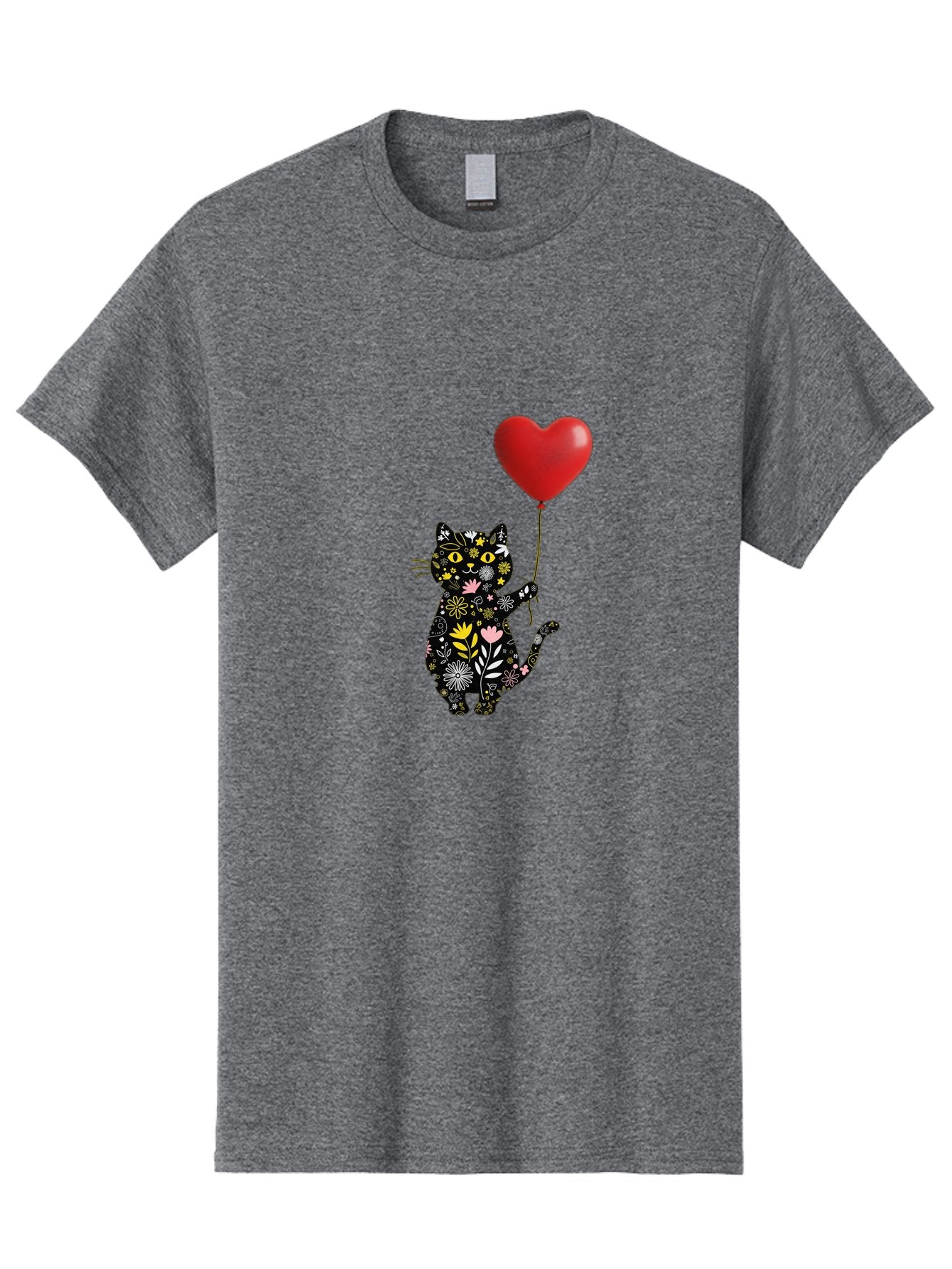 Floral-Cat-With-Heart-Balloon Men'S Graphic Tee, 100% Cotton, Comfortable Casual Summer Wear, Machine Washable, Vintage Camera, Old Camera, Antique Camera, Black Camera, Classic Photography, Photography Equipment, Nostalgic Device, Bah998 8