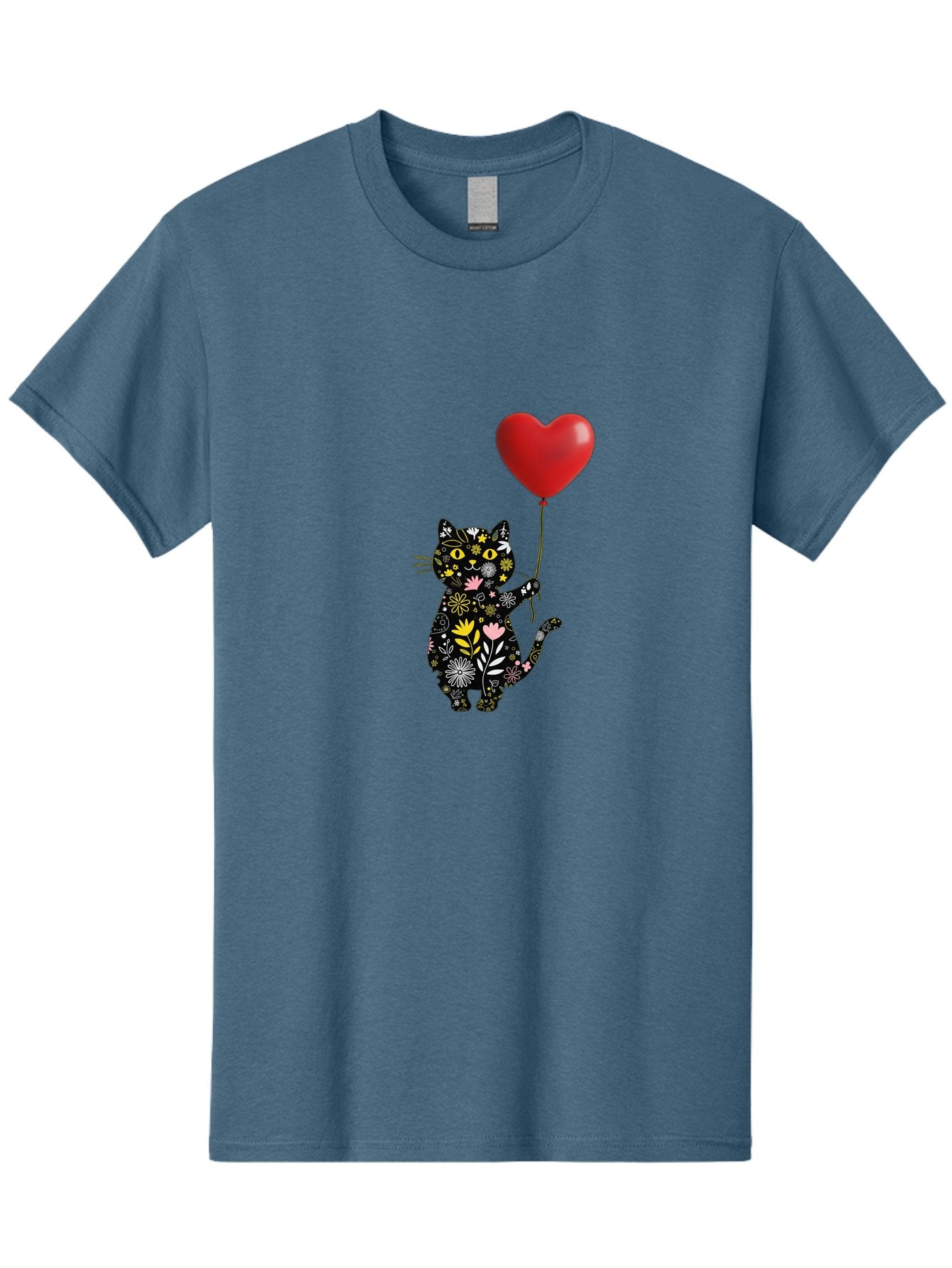 Floral-Cat-With-Heart-Balloon Men'S Graphic Tee, 100% Cotton, Comfortable Casual Summer Wear, Machine Washable, Vintage Camera, Old Camera, Antique Camera, Black Camera, Classic Photography, Photography Equipment, Nostalgic Device, Bah998 11