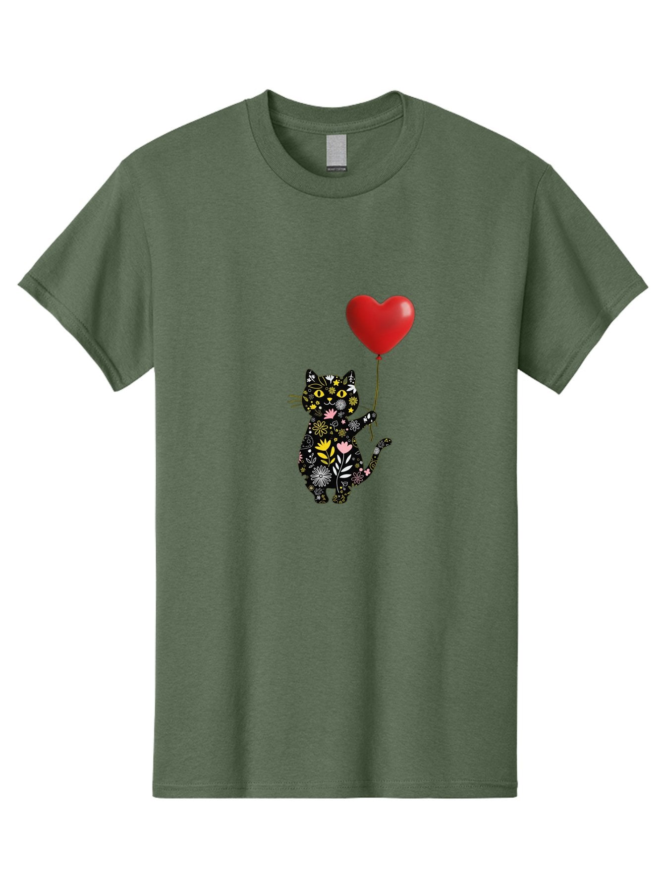 Floral-Cat-With-Heart-Balloon Men'S Graphic Tee, 100% Cotton, Comfortable Casual Summer Wear, Machine Washable, Vintage Camera, Old Camera, Antique Camera, Black Camera, Classic Photography, Photography Equipment, Nostalgic Device, Bah998 4