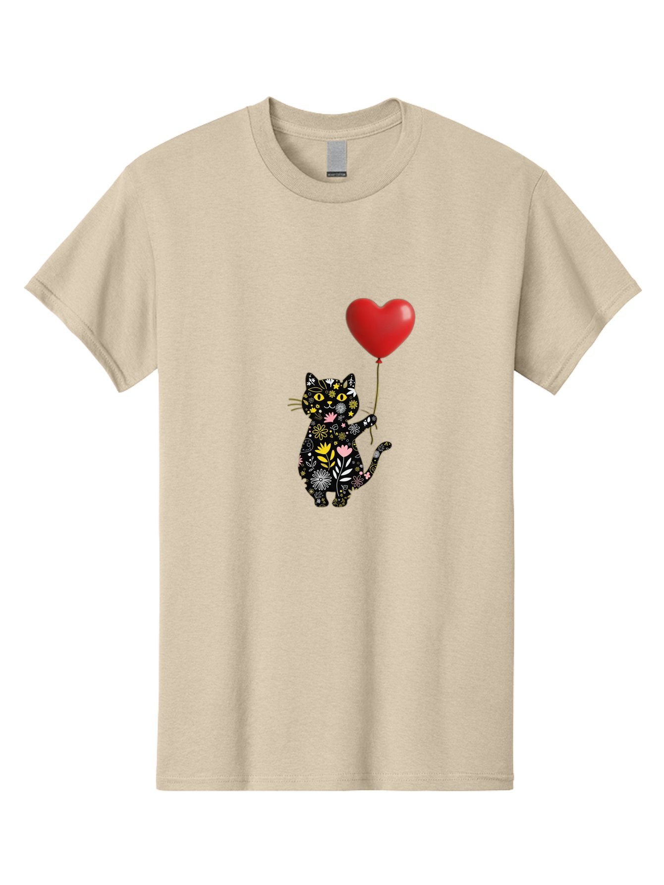 Floral-Cat-With-Heart-Balloon Men'S Graphic Tee, 100% Cotton, Comfortable Casual Summer Wear, Machine Washable, Vintage Camera, Old Camera, Antique Camera, Black Camera, Classic Photography, Photography Equipment, Nostalgic Device, Bah998 3