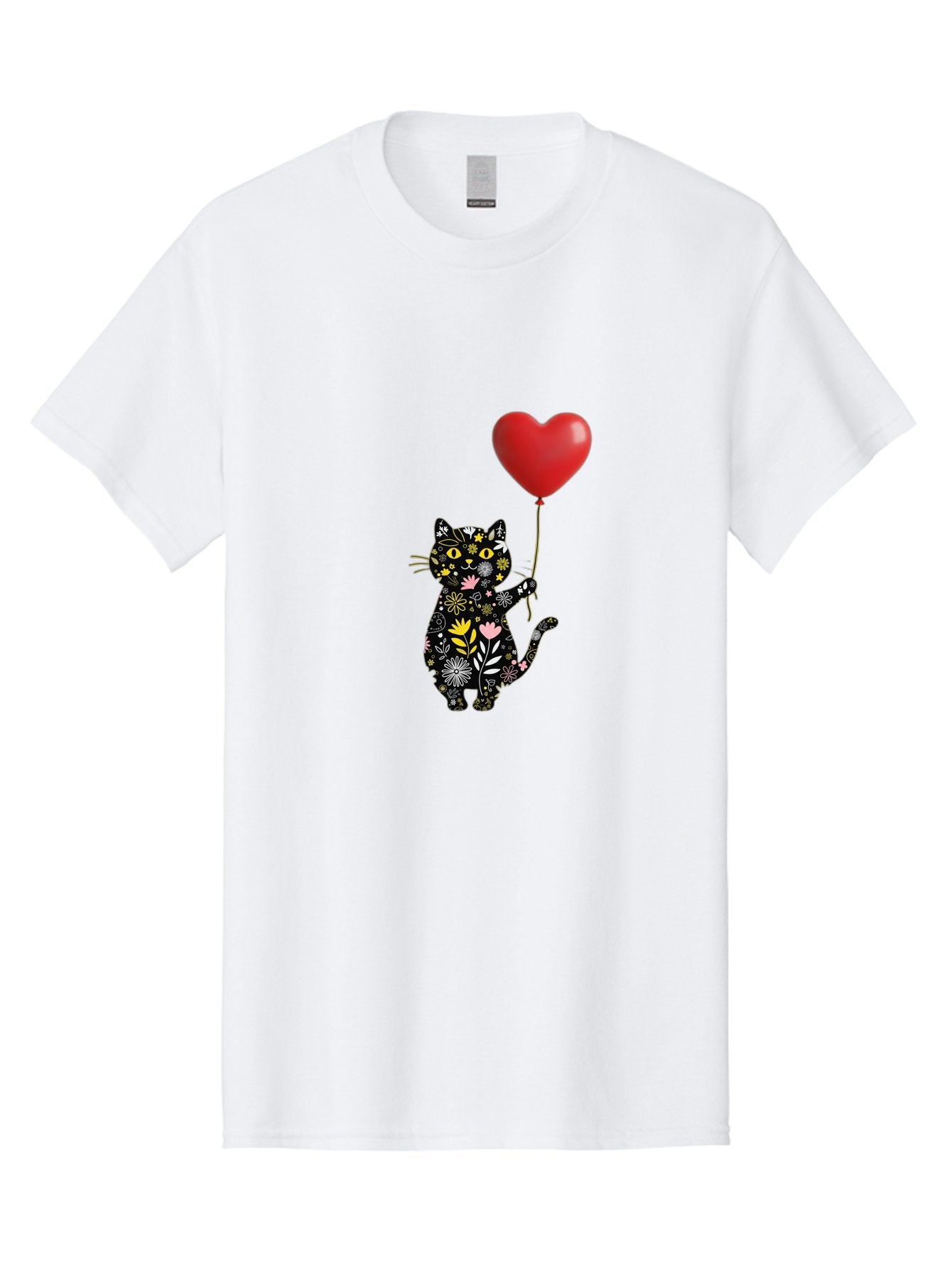 Floral-Cat-With-Heart-Balloon Men'S Graphic Tee, 100% Cotton, Comfortable Casual Summer Wear, Machine Washable, Vintage Camera, Old Camera, Antique Camera, Black Camera, Classic Photography, Photography Equipment, Nostalgic Device, Bah998 6