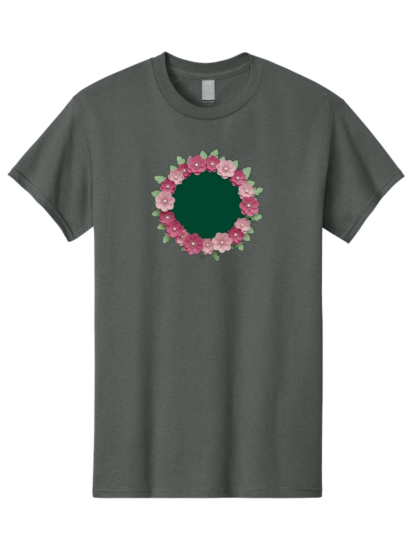 Floral-Wreath-2 Men'S Graphic Tee, 100% Cotton, Comfortable Casual Summer Wear, Machine Washable, Vintage Camera, Old Camera, Antique Camera, Black Camera, Classic Photography, Photography Equipment, Nostalgic Device, Film Camera, Camera Art Bai003 13