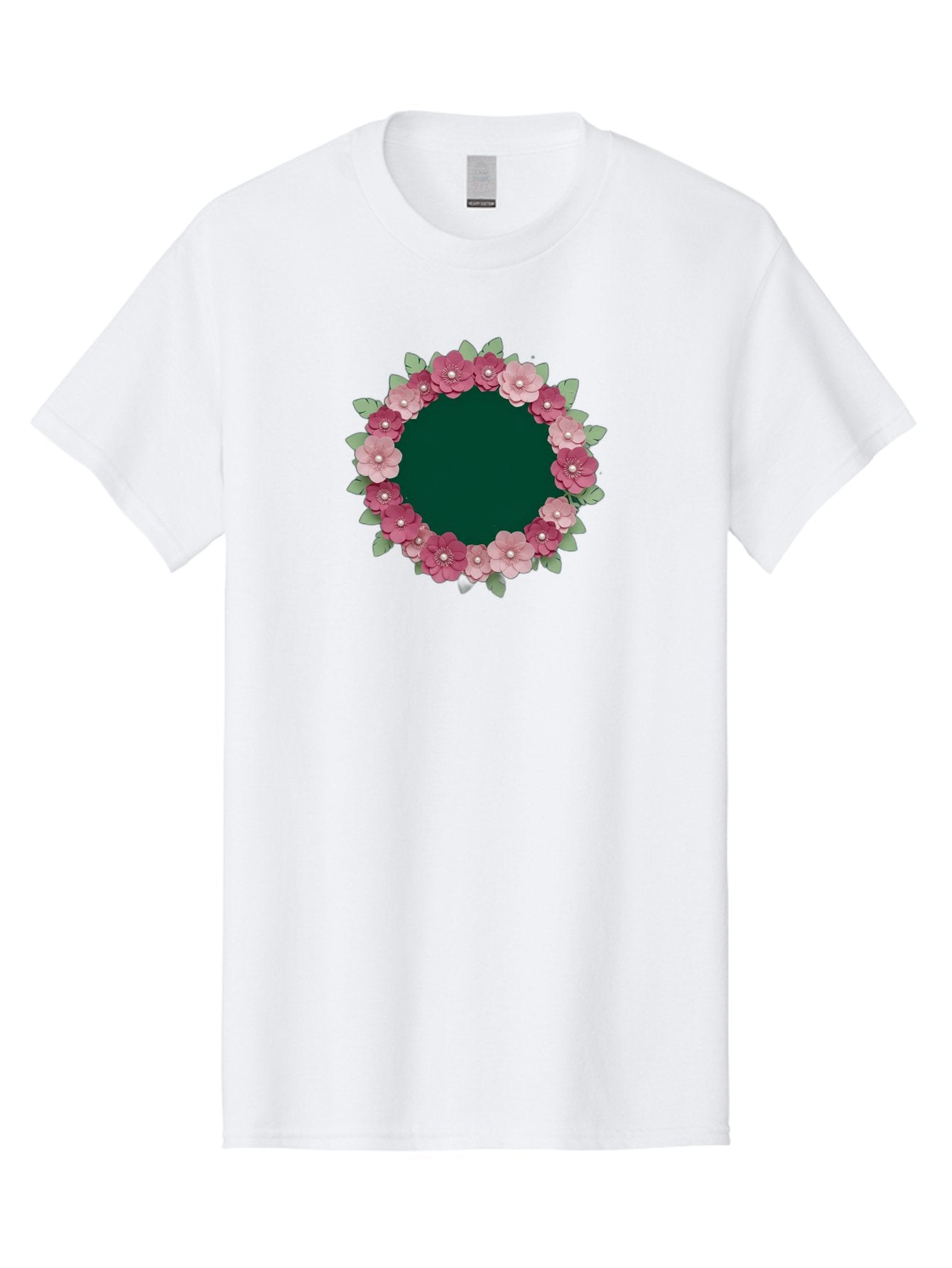 Floral-Wreath-2 Men'S Graphic Tee, 100% Cotton, Comfortable Casual Summer Wear, Machine Washable, Vintage Camera, Old Camera, Antique Camera, Black Camera, Classic Photography, Photography Equipment, Nostalgic Device, Film Camera, Camera Art Bai003 3