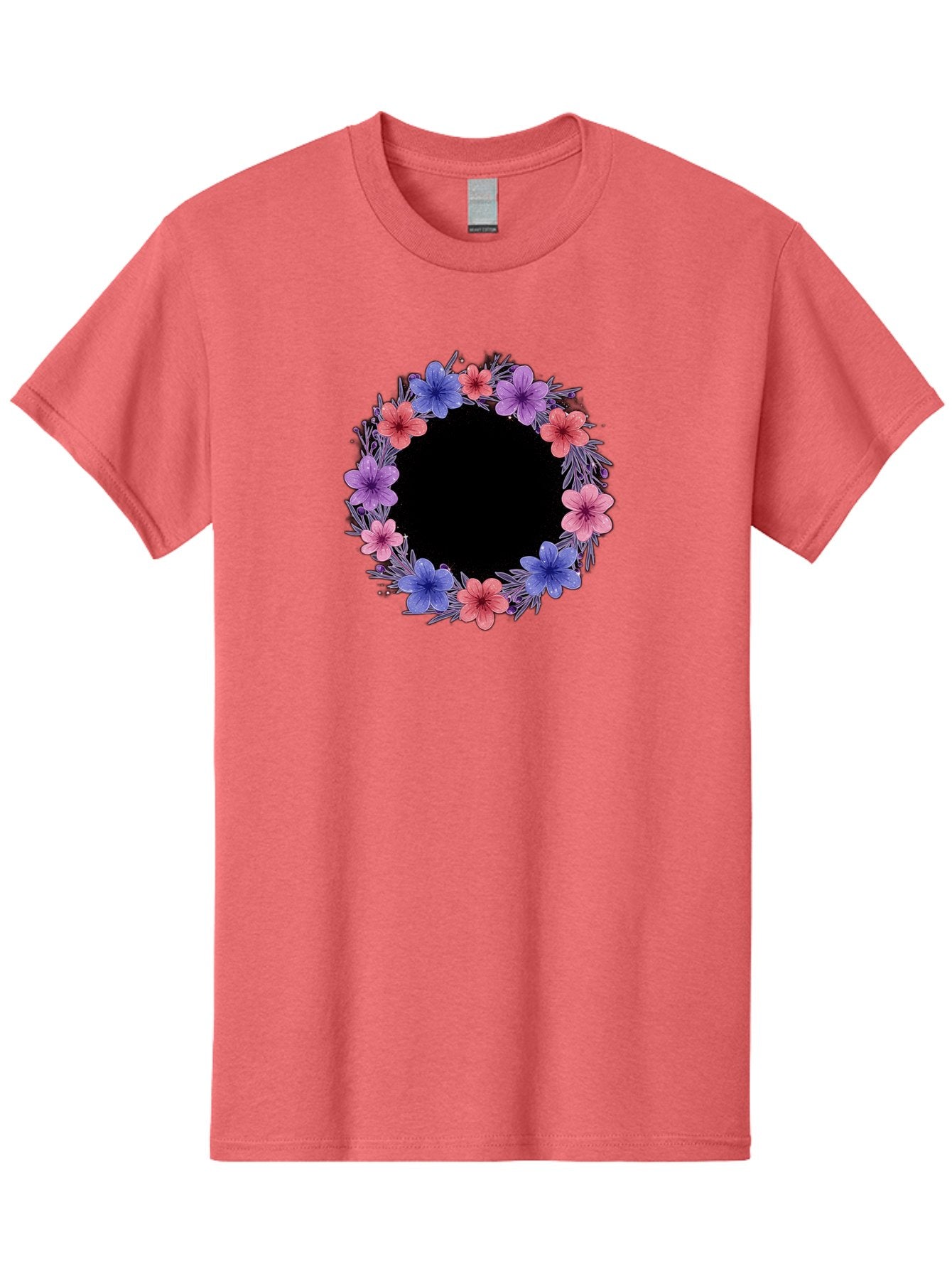 Floral-Wreath-3 Men'S Graphic Tee, 100% Cotton, Comfortable Casual Summer Wear, Machine Washable, Vintage Camera, Old Camera, Antique Camera, Black Camera, Classic Photography, Photography Equipment, Nostalgic Device, Film Camera, Camera Art Bai004 6