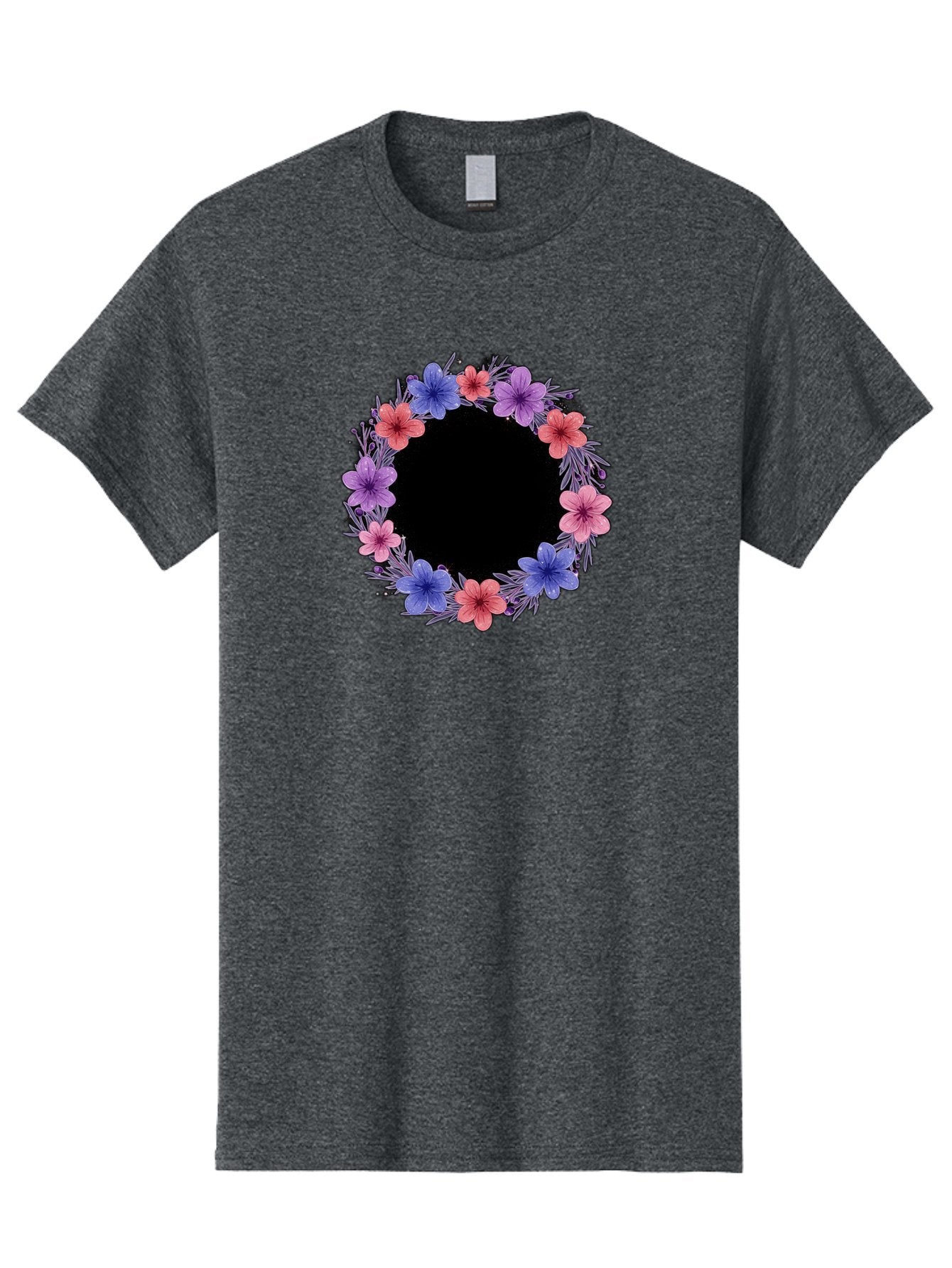 Floral-Wreath-3 Men'S Graphic Tee, 100% Cotton, Comfortable Casual Summer Wear, Machine Washable, Vintage Camera, Old Camera, Antique Camera, Black Camera, Classic Photography, Photography Equipment, Nostalgic Device, Film Camera, Camera Art Bai004
