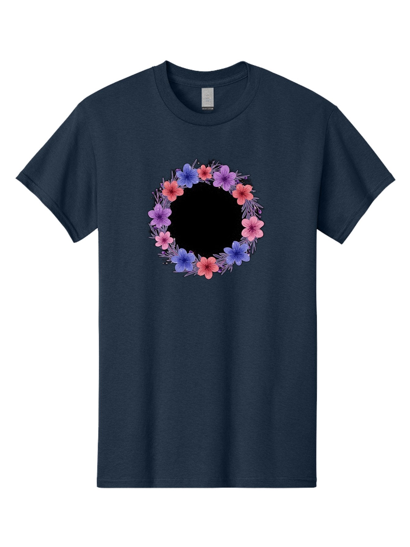 Floral-Wreath-3 Men'S Graphic Tee, 100% Cotton, Comfortable Casual Summer Wear, Machine Washable, Vintage Camera, Old Camera, Antique Camera, Black Camera, Classic Photography, Photography Equipment, Nostalgic Device, Film Camera, Camera Art Bai004 7